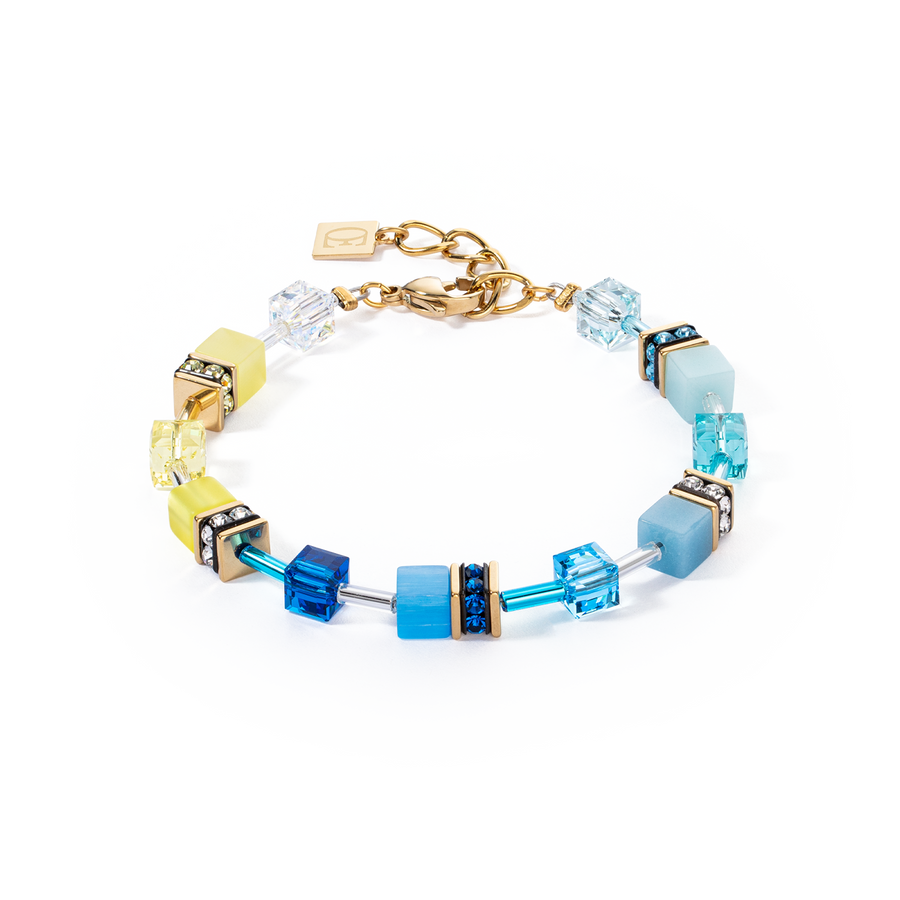 GeoCUBE® Iconic bracelet turquoise-yellow