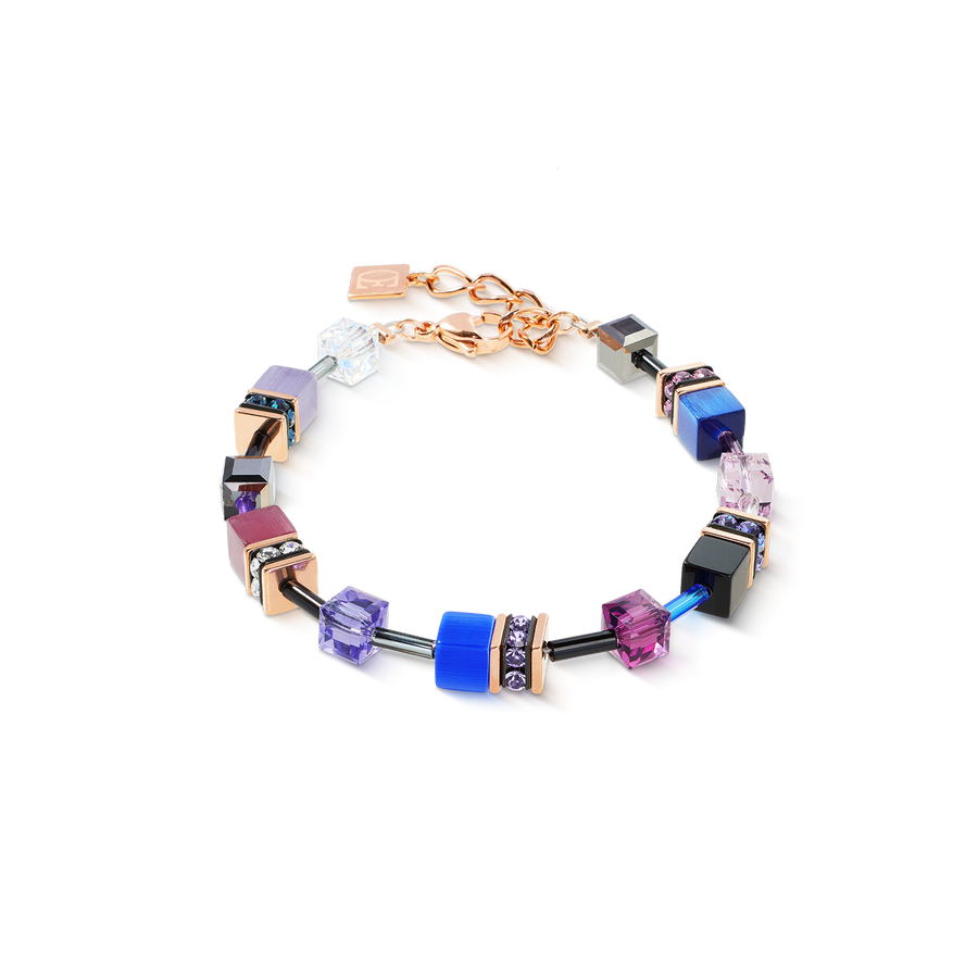 GeoCUBE® Iconic bracelet Blue Moon rose gold