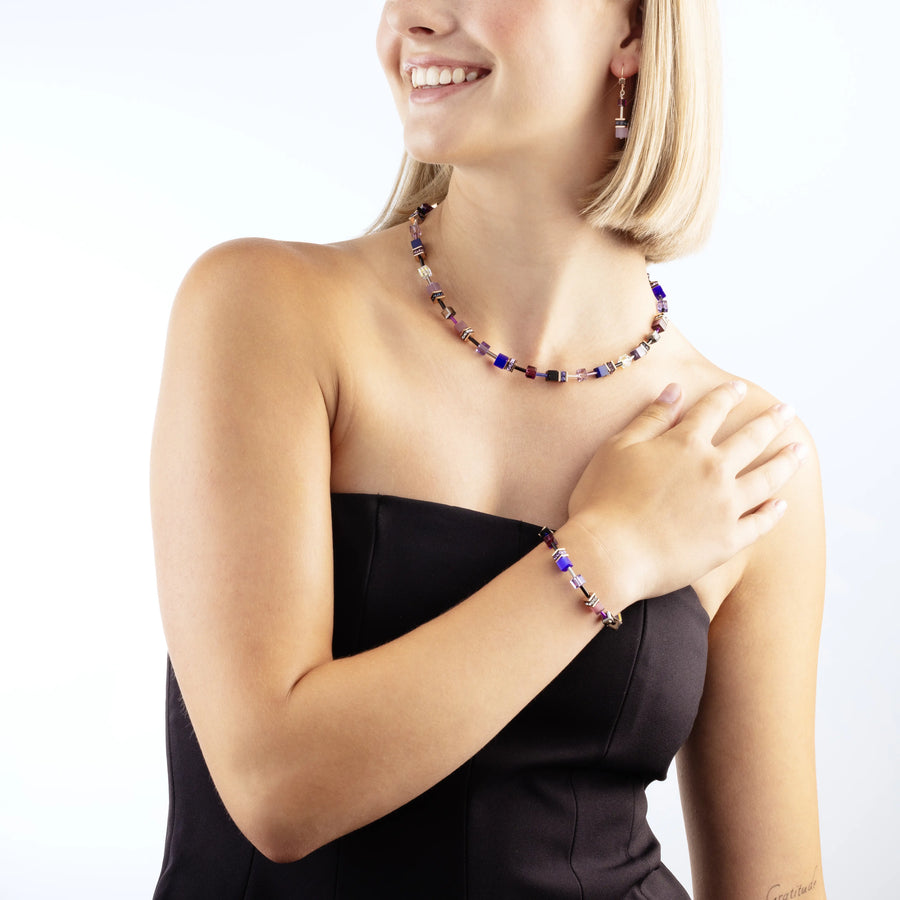 GeoCUBE® Iconic bracelet Blue Moon rose gold