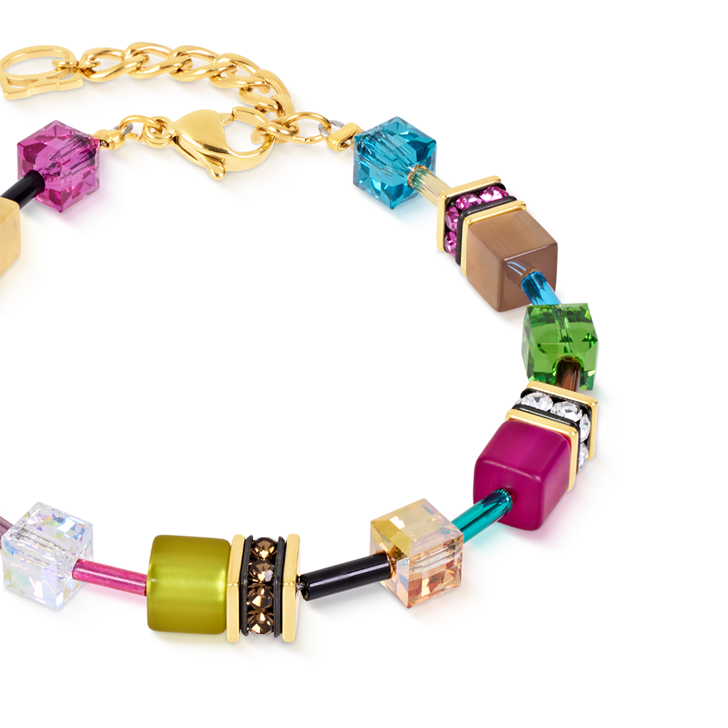 GeoCUBE® Iconic Bracelet Multicolor Joy Gold