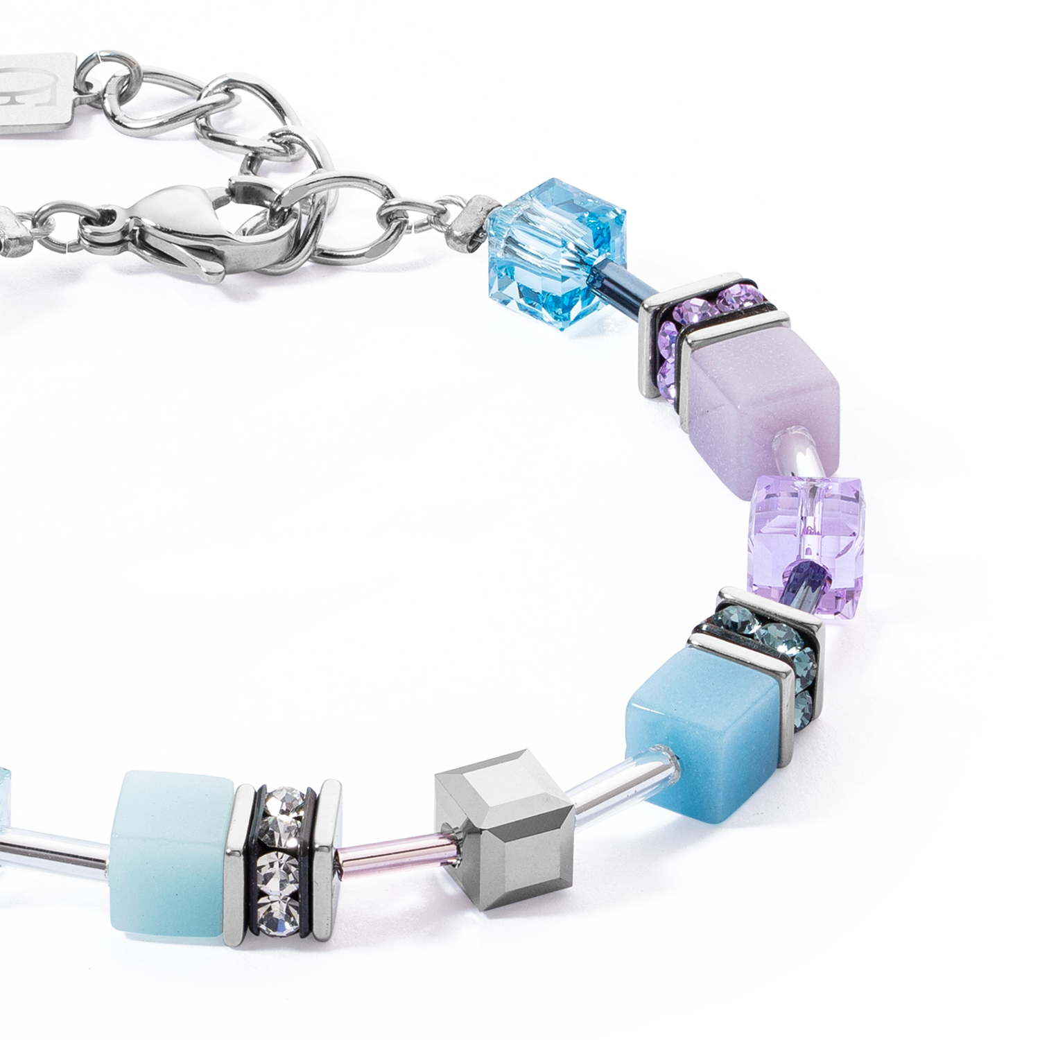 GeoCUBE® Iconic bracelet aqua-lilac