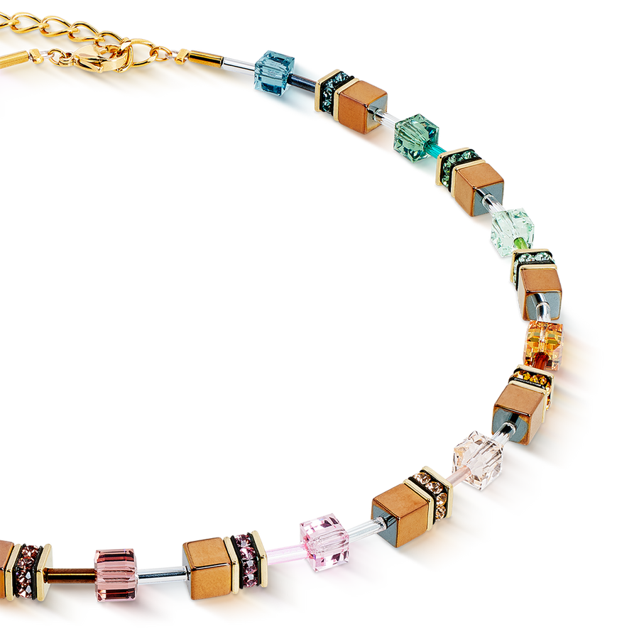 GeoCUBE® Iconic Metallic necklace Art Nouveau gold