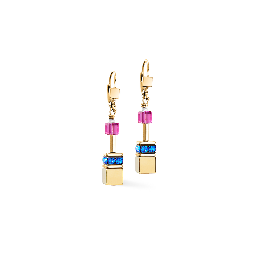 GeoCUBE® Iconic Metallic earrings Rainbow gold