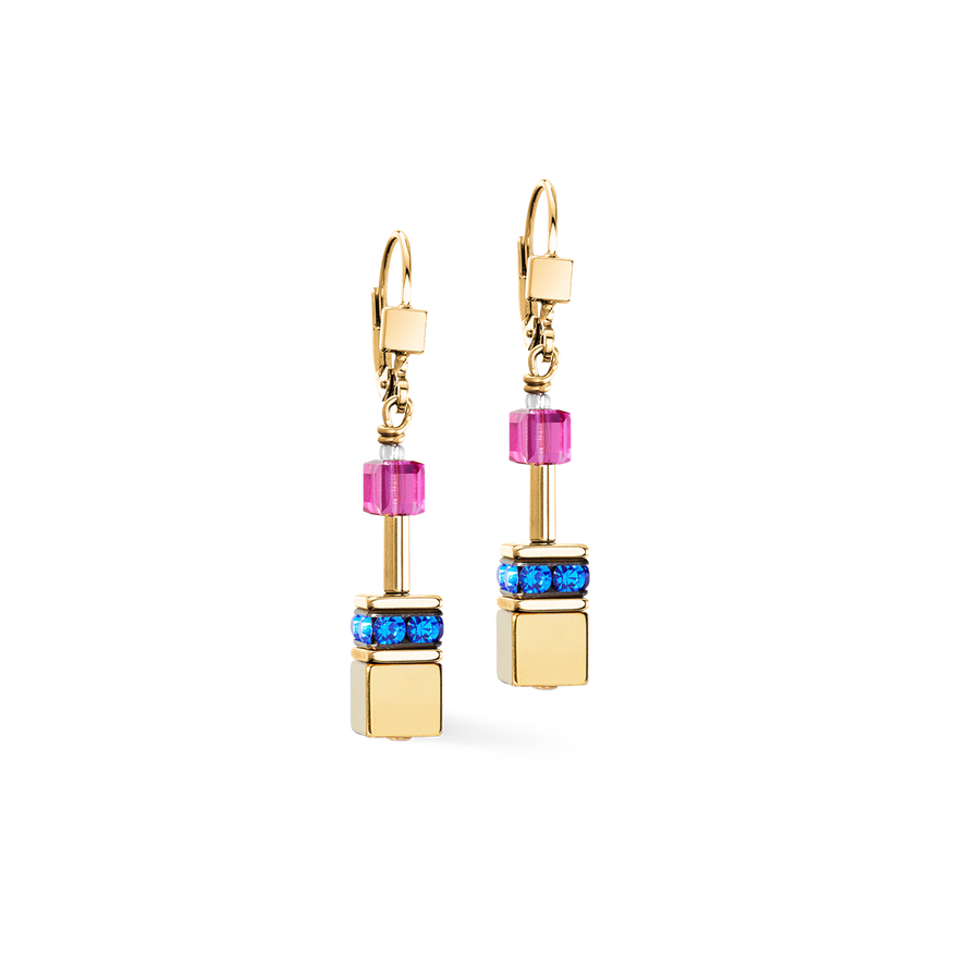 GeoCUBE® Iconic Metallic earrings Rainbow gold