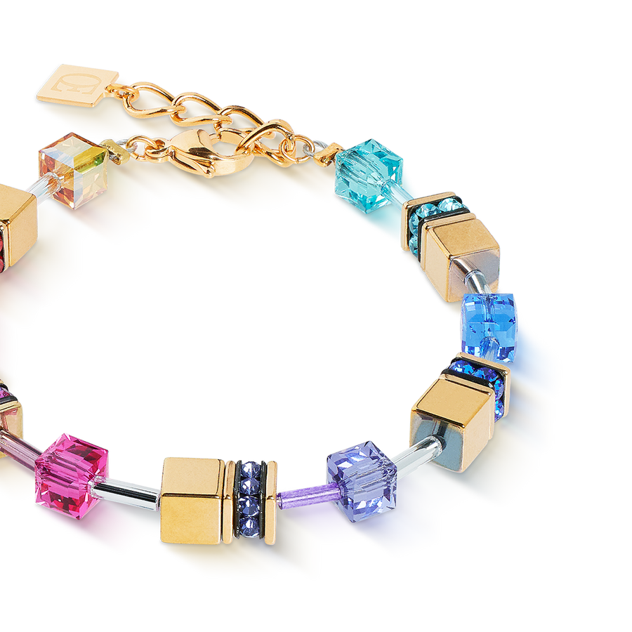 GeoCUBE® Iconic Metallic bracelet Rainbow gold