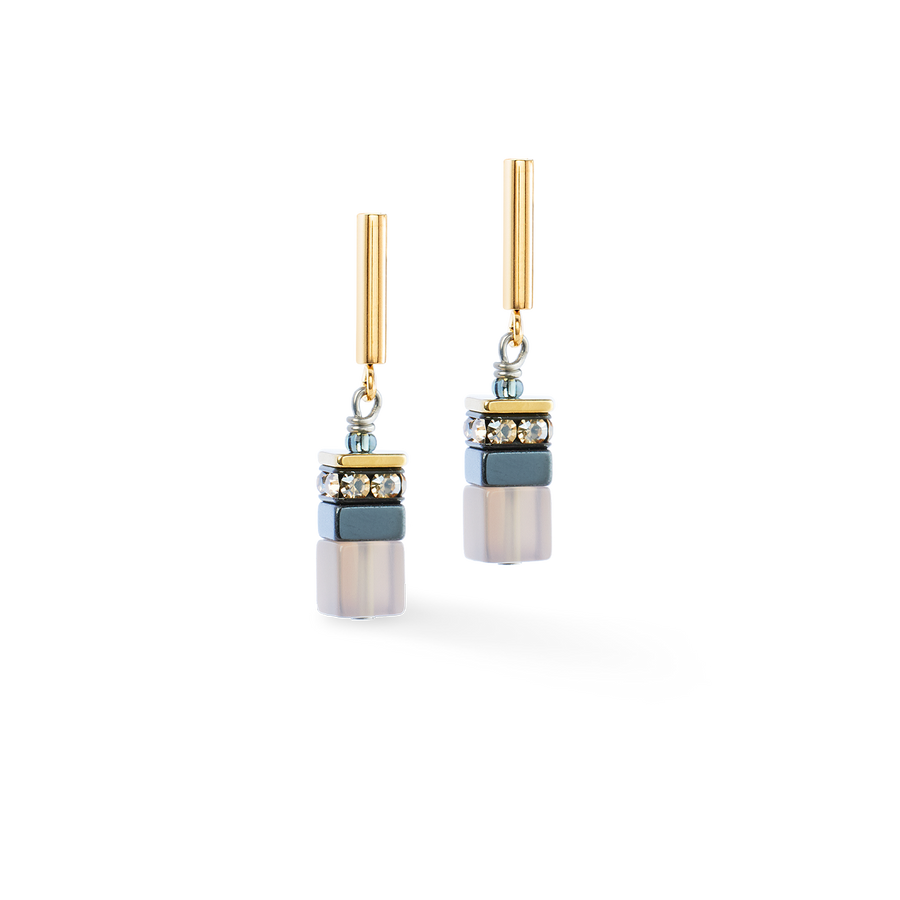 GeoCUBE® Precious Motion earrings Stone Whisper gold