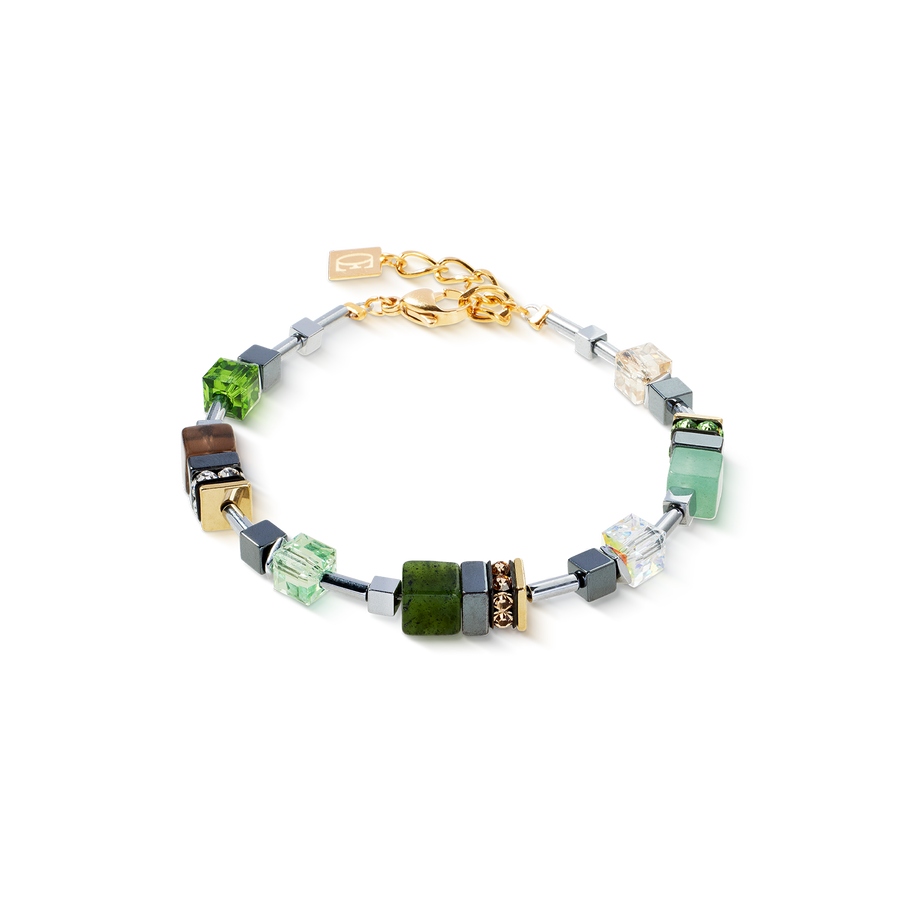 GeoCUBE® Precious Motion bracelet Forest Light gold