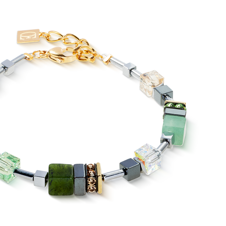 GeoCUBE® Precious Motion bracelet Forest Light gold