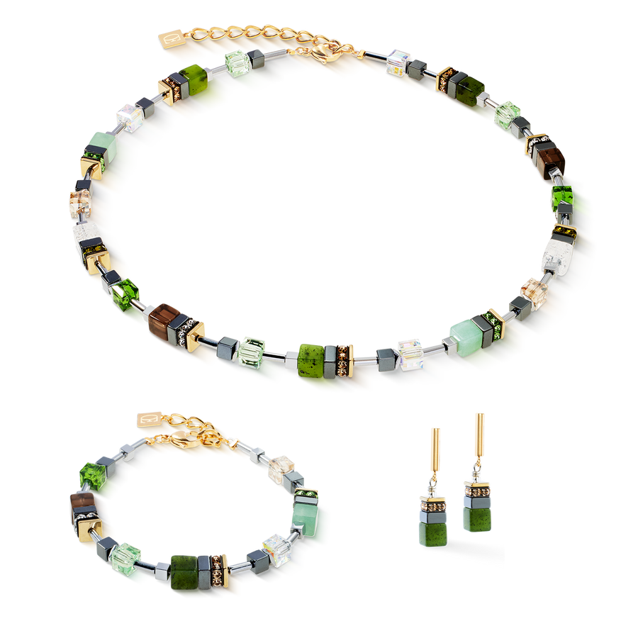 GeoCUBE® Precious Motion bracelet Forest Light gold