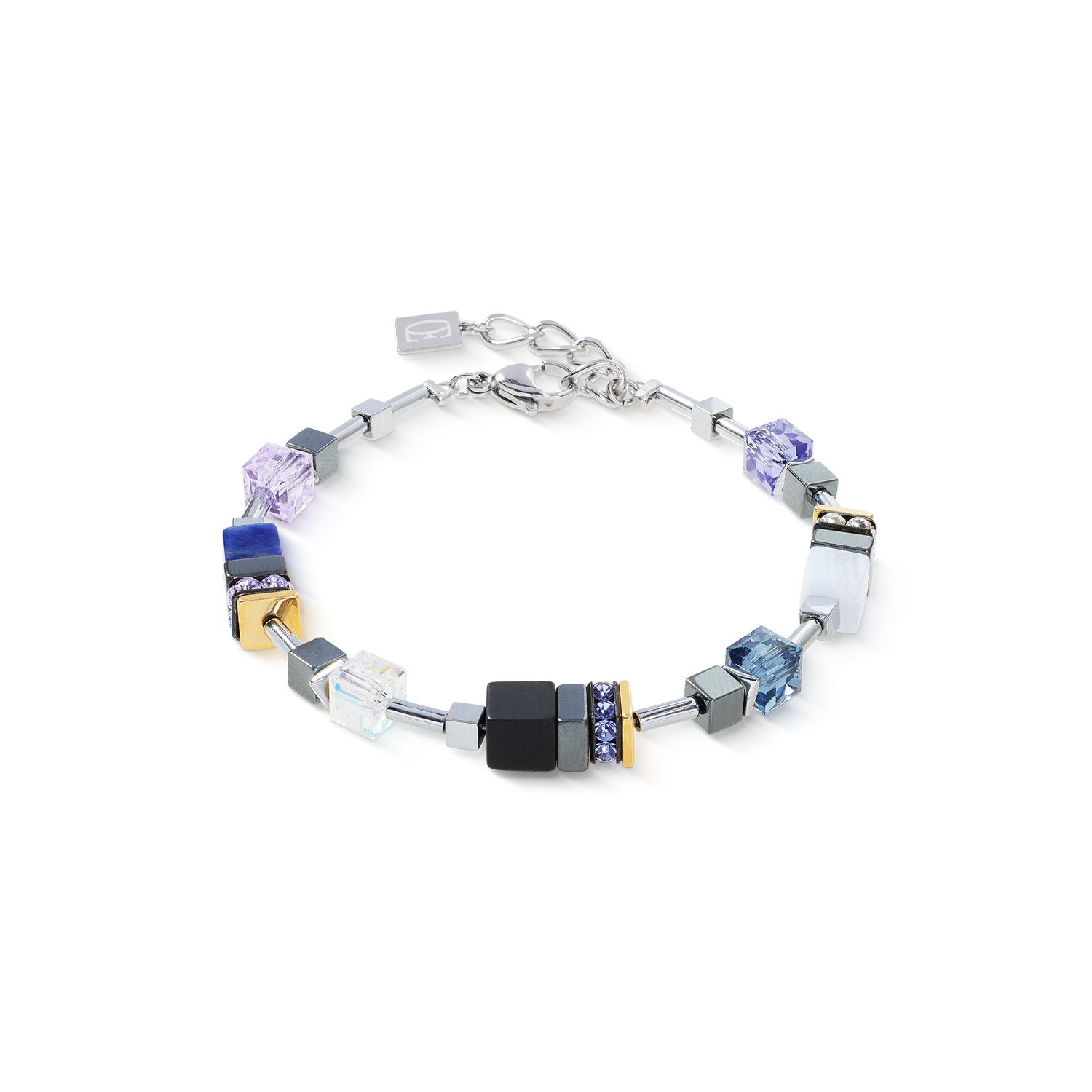GeoCUBE® Precious Motion bracelet Blue Moon Bicolour