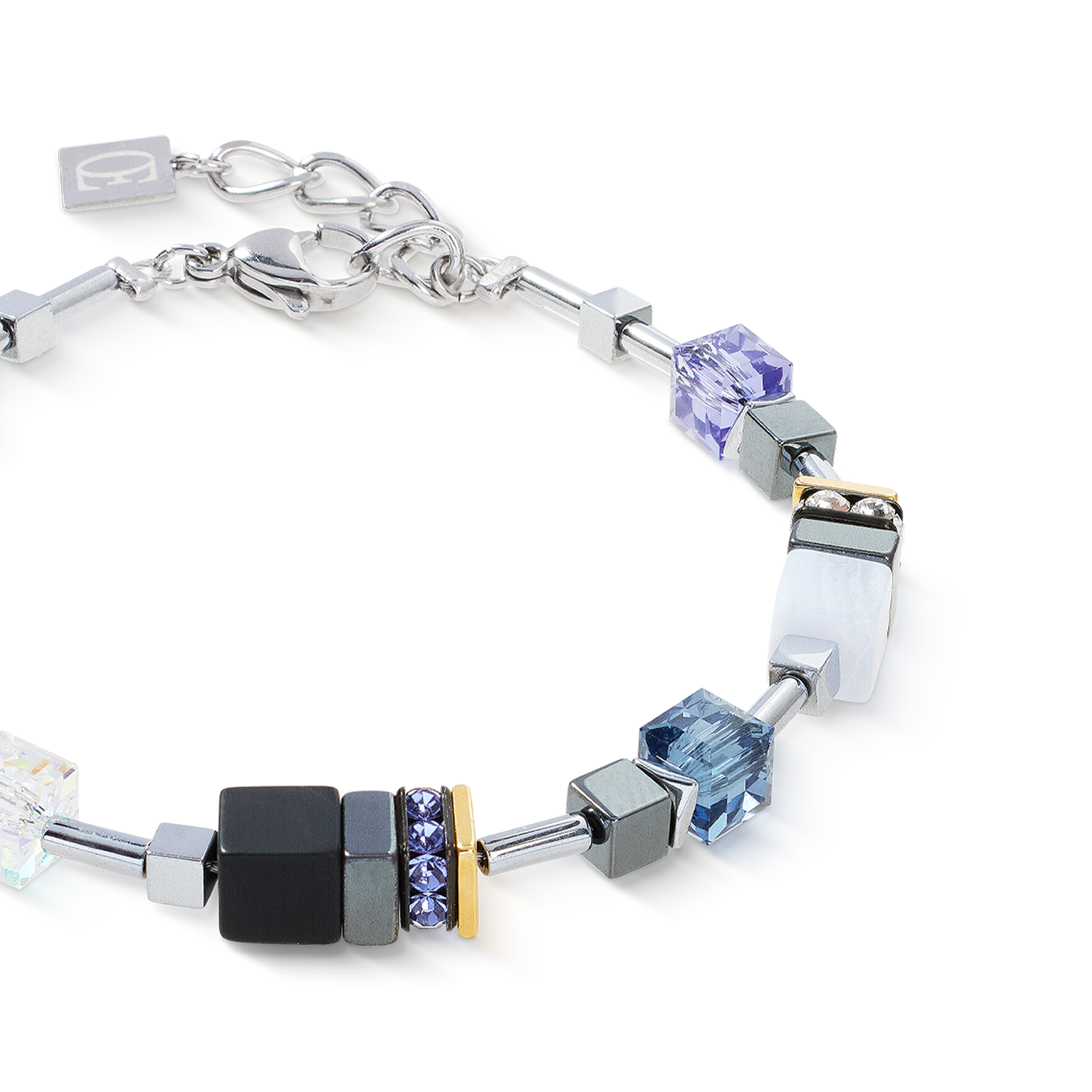 GeoCUBE® Precious Motion bracelet Blue Moon Bicolour