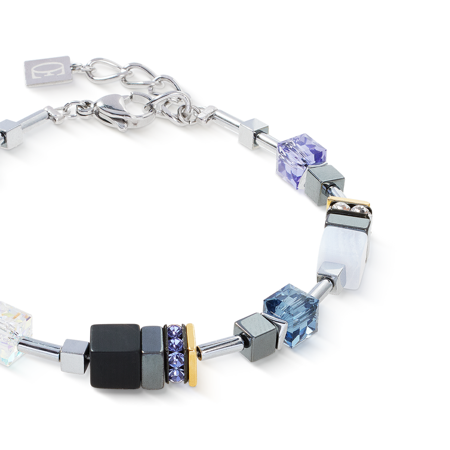 GeoCUBE® Precious Motion bracelet Blue Moon Bicolour
