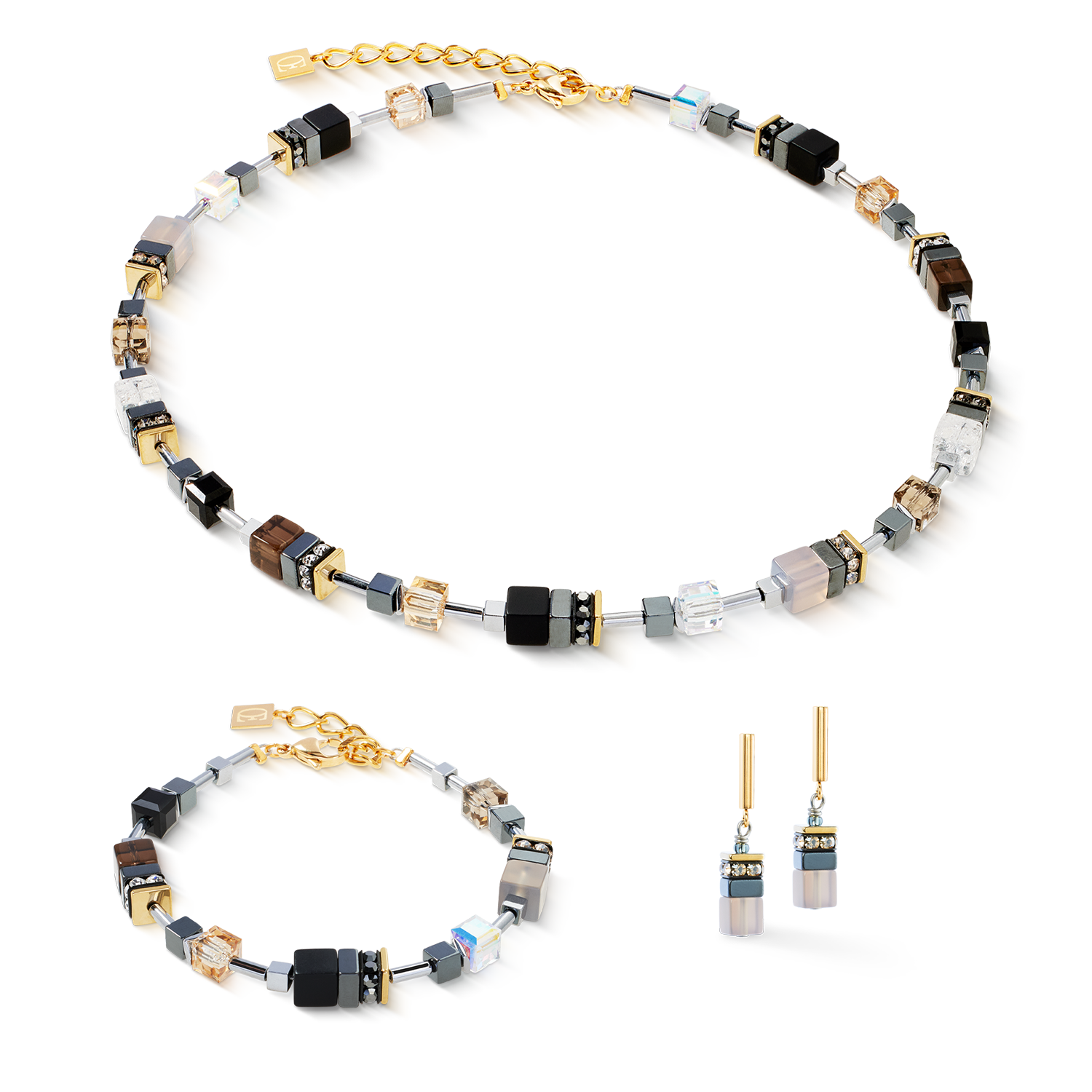 GeoCUBE® Precious Motion bracelet Stone Whisper gold