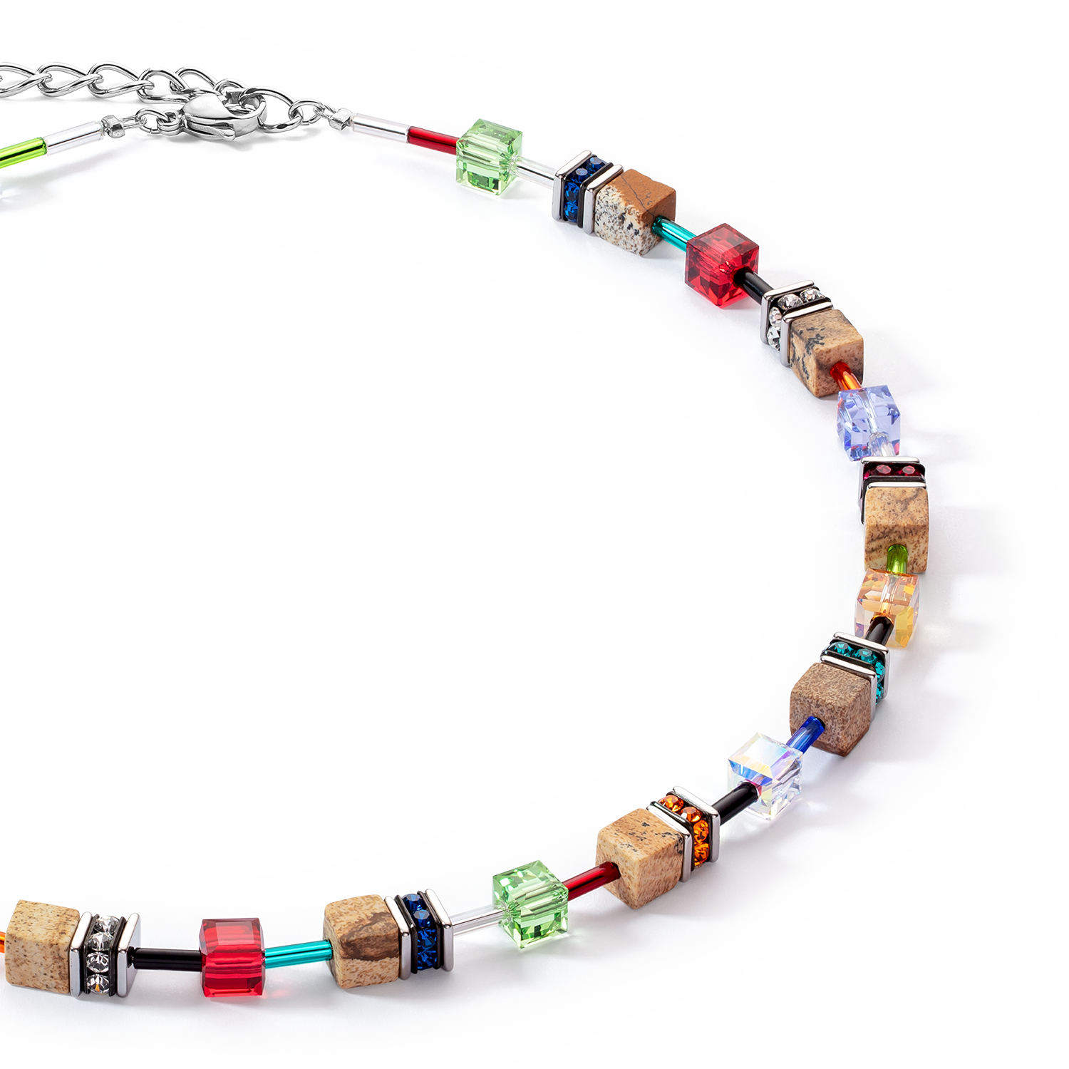 GeoCUBE® Iconic Nature necklace multicolour brown