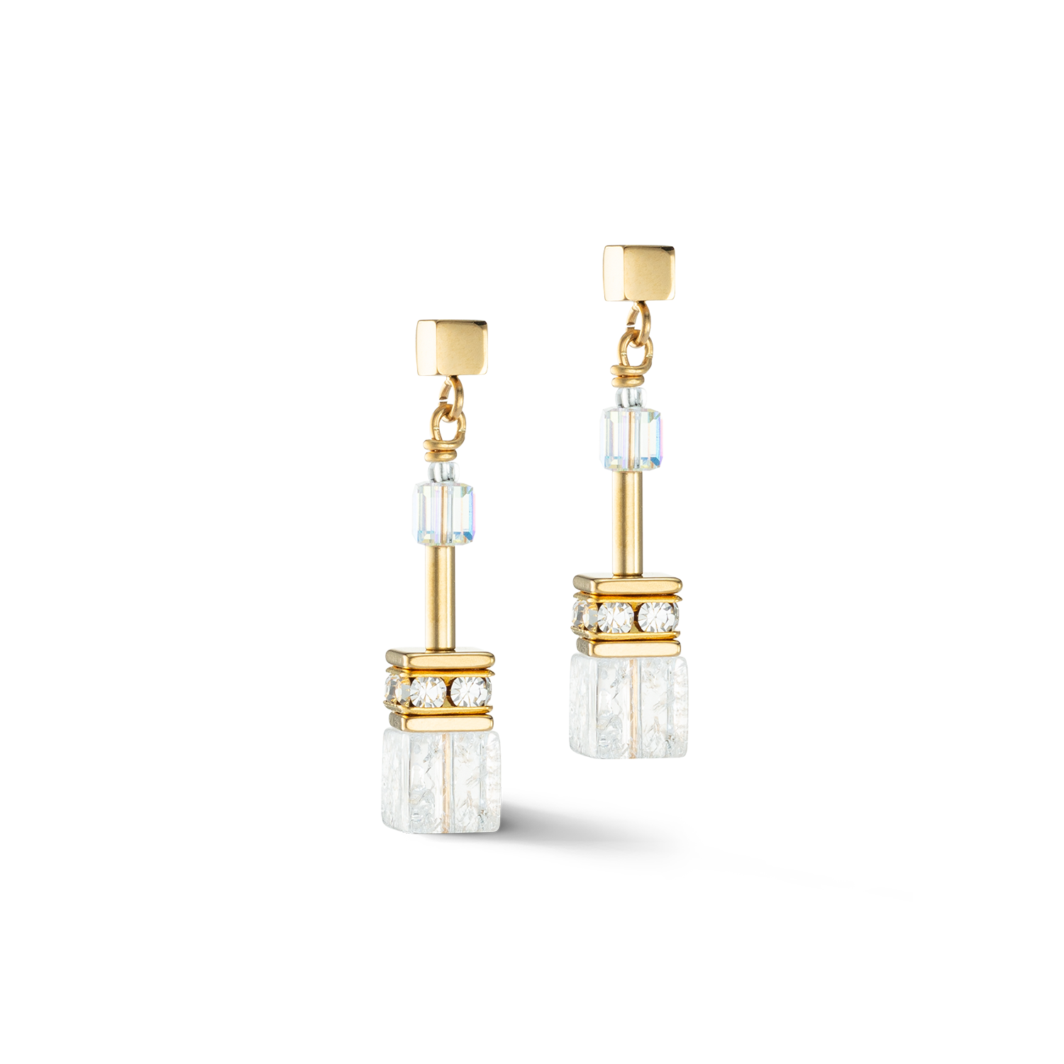 GeoCUBE® Iconic Nature earrings gold