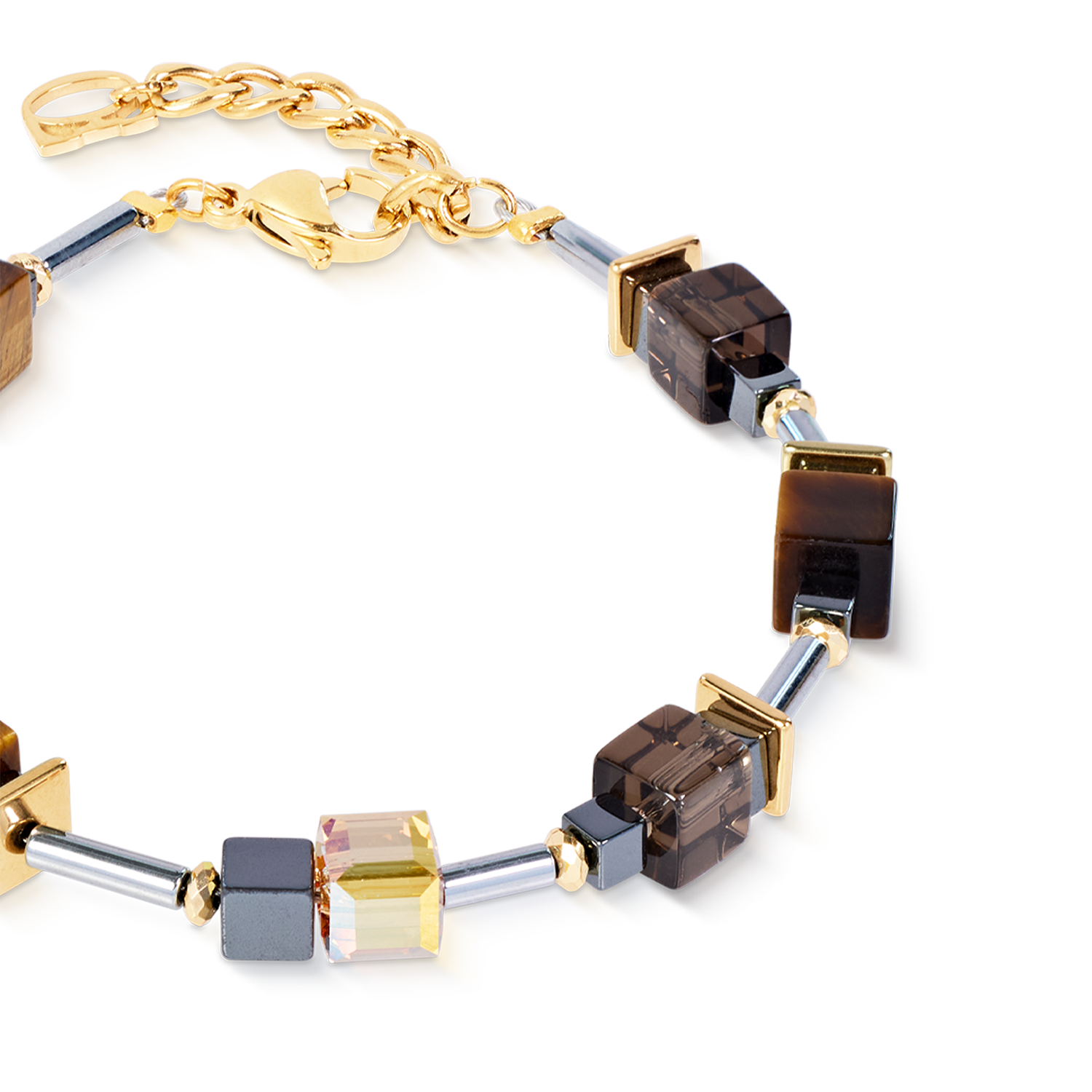 Cube Duet Bracelet Earth Gold