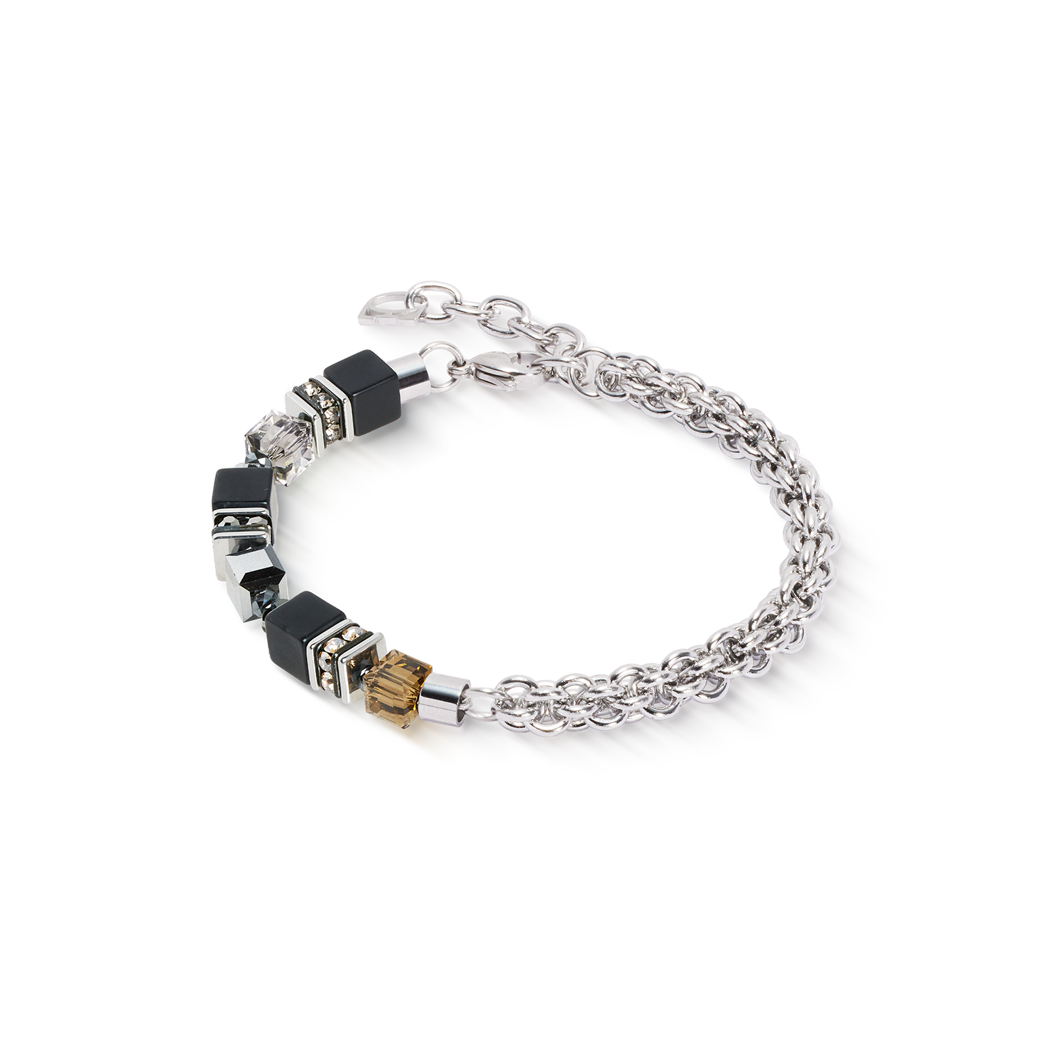 GeoCUBE® Fusion Winter bracelet silver-black