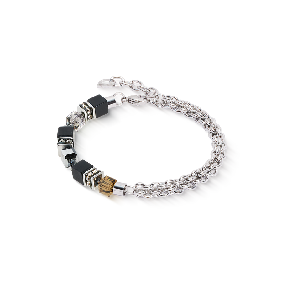 GeoCUBE® Fusion Winter bracelet silver-black