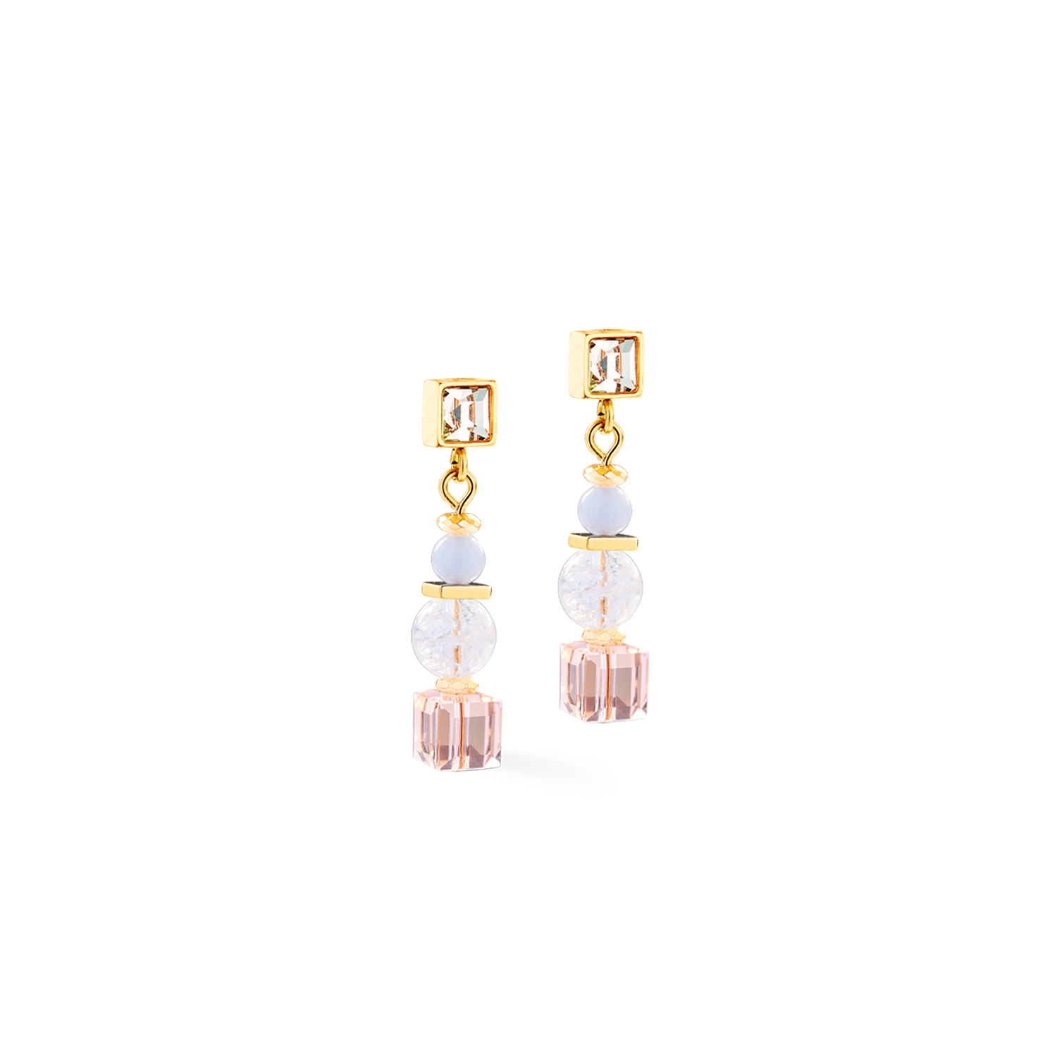 Earrings Cube Nexus gold-pastel