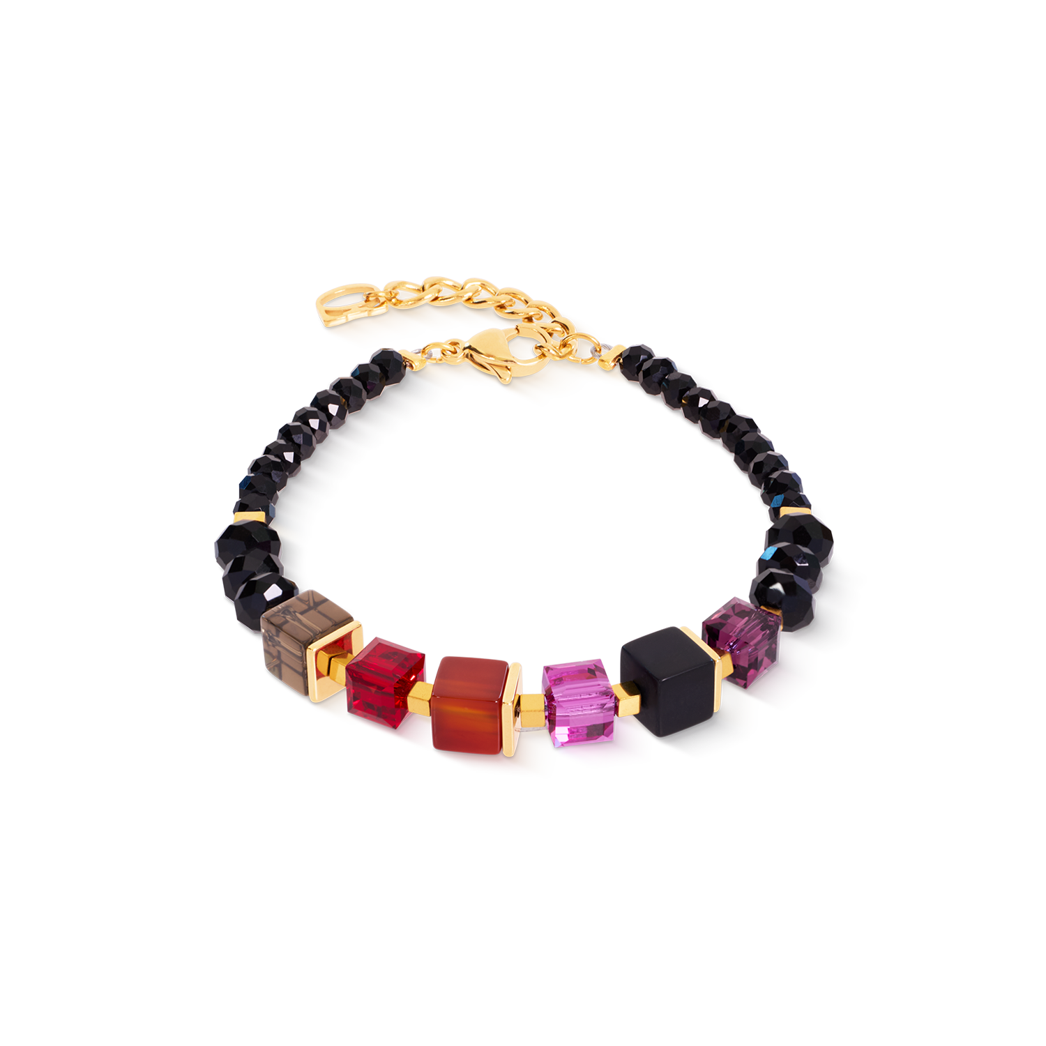 Bracelet Cube Mix Precious Berry Gold