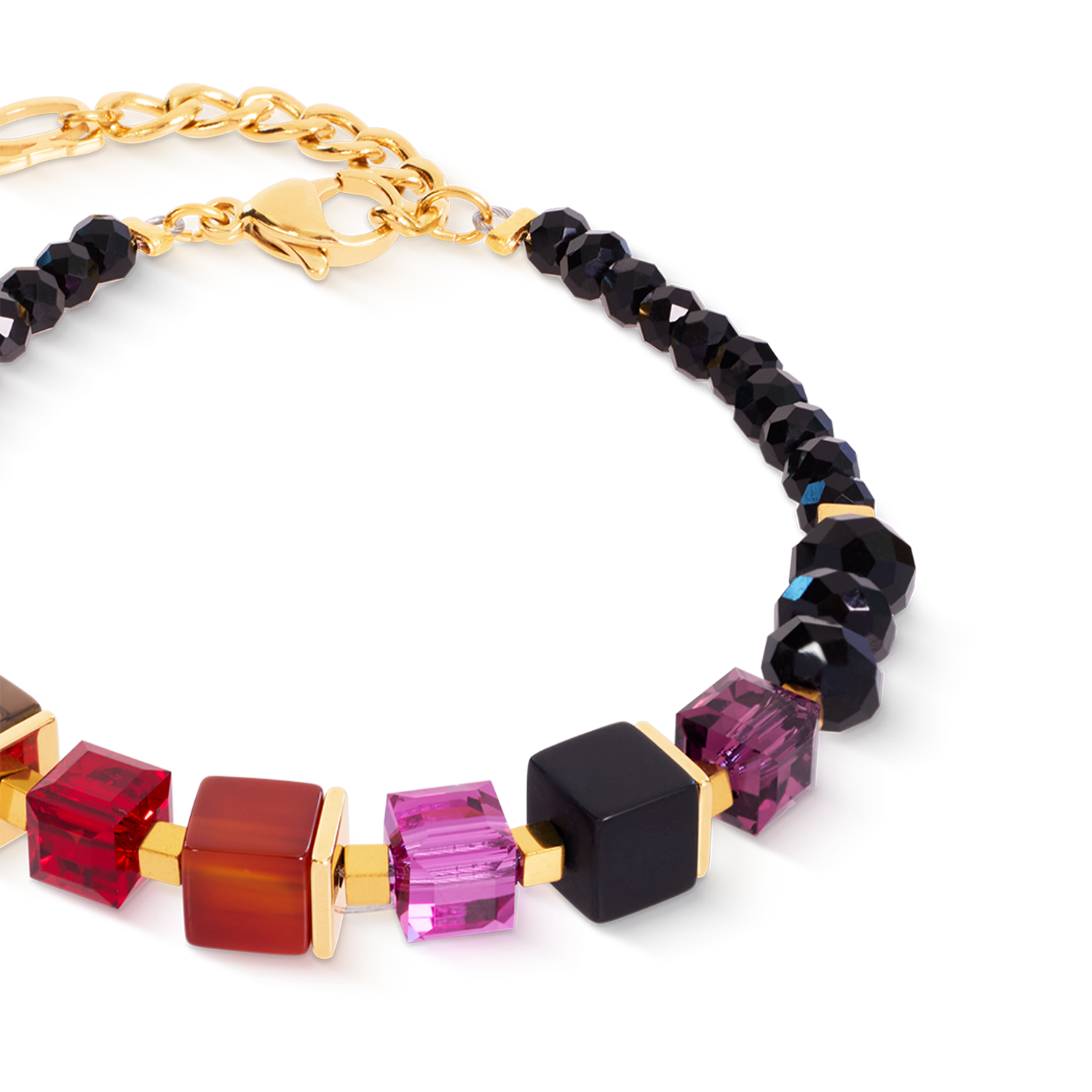 Bracelet Cube Mix Precious Berry Gold