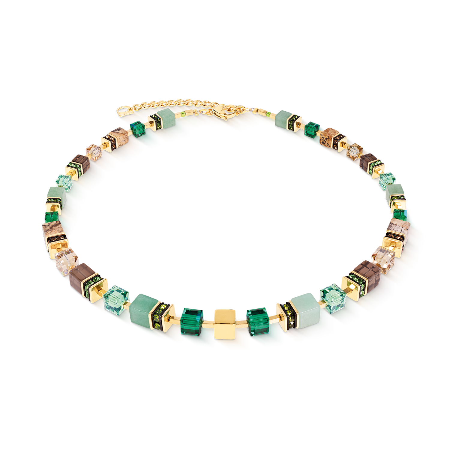 GeoCUBE® Precious Statement Necklace Emerald Garden