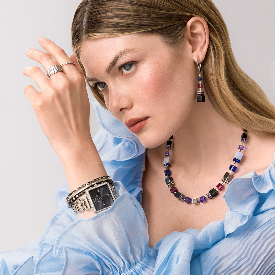 GeoCUBE® Precious Statement necklace Blue Moon