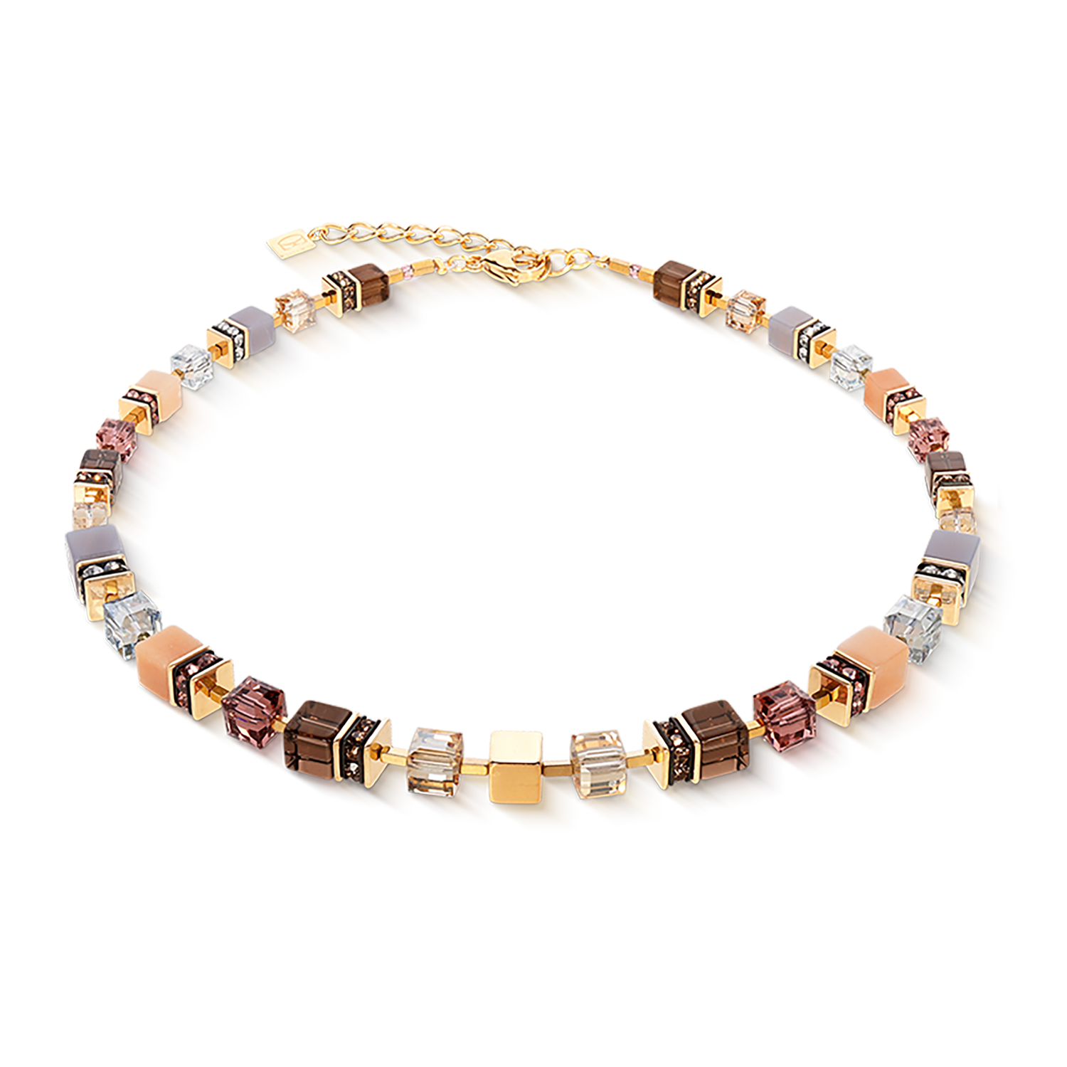 GeoCUBE® Precious Statement necklace golden Blush