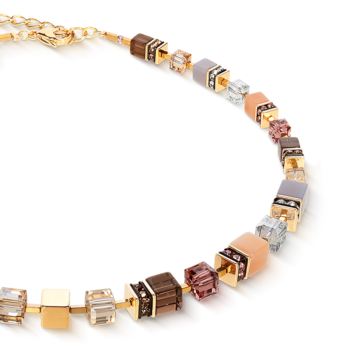 GeoCUBE® Precious Statement necklace golden Blush