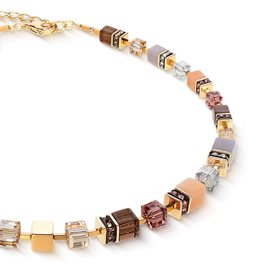 GeoCUBE® Precious Statement necklace golden Blush