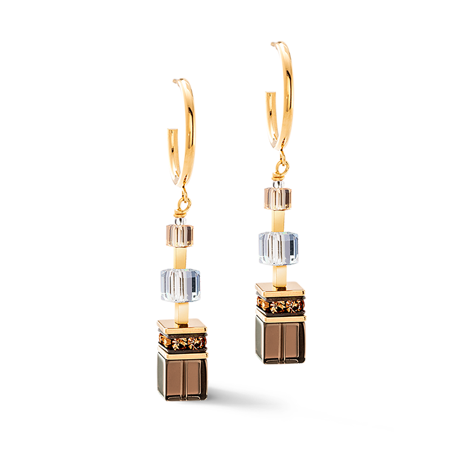 GeoCUBE® Precious Statement earring golden Blush