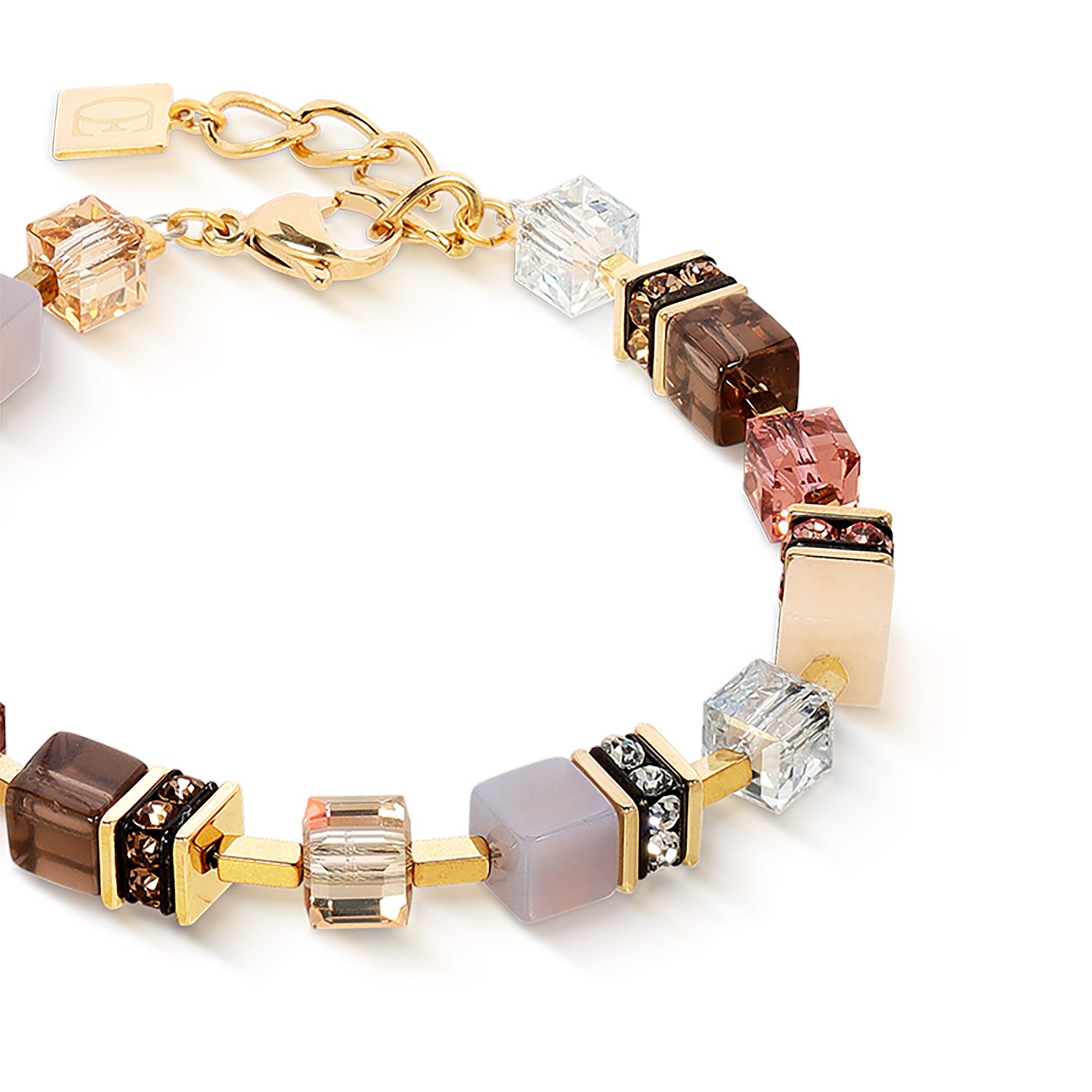 GeoCUBE® Precious Statement bracelet golden Blush