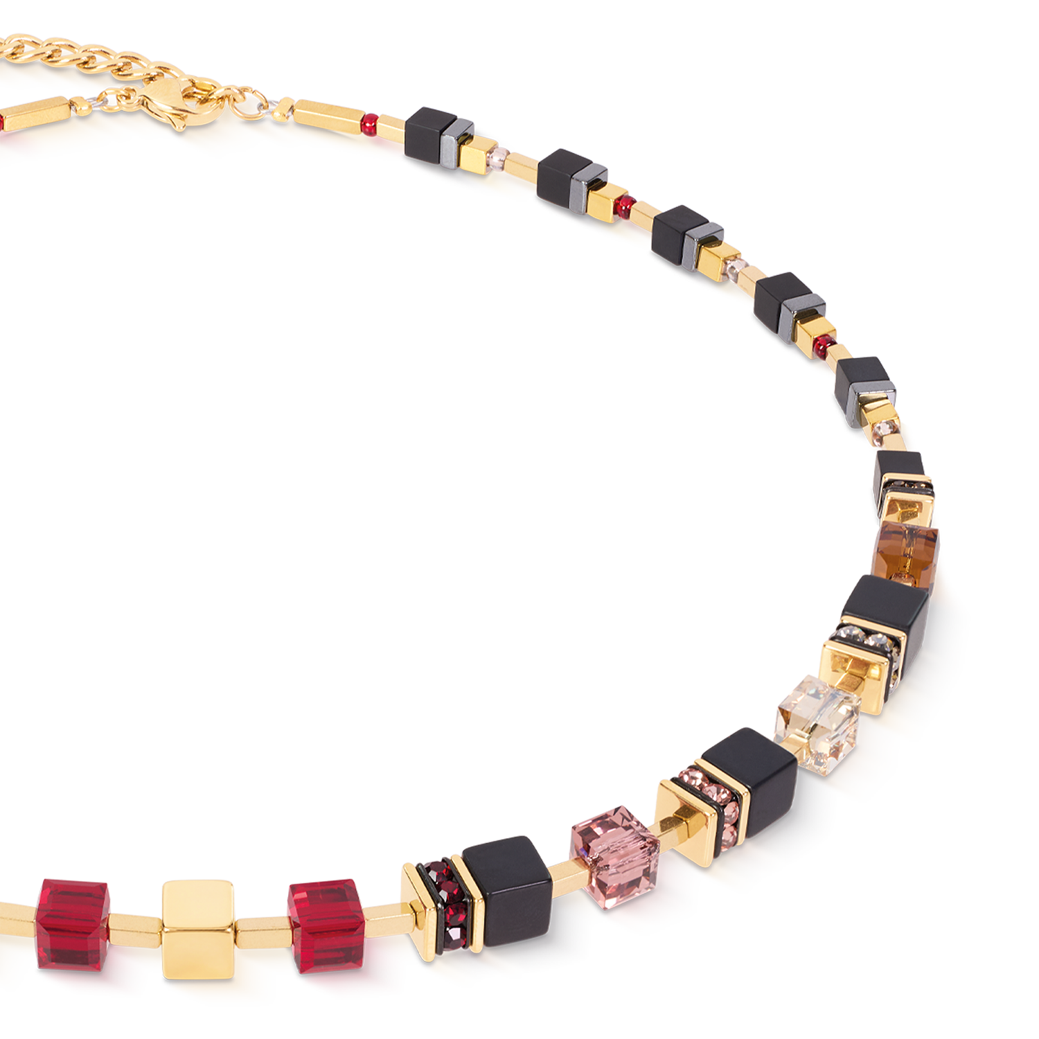 GeoCUBE® Precious Classic Necklace Ruby Noir