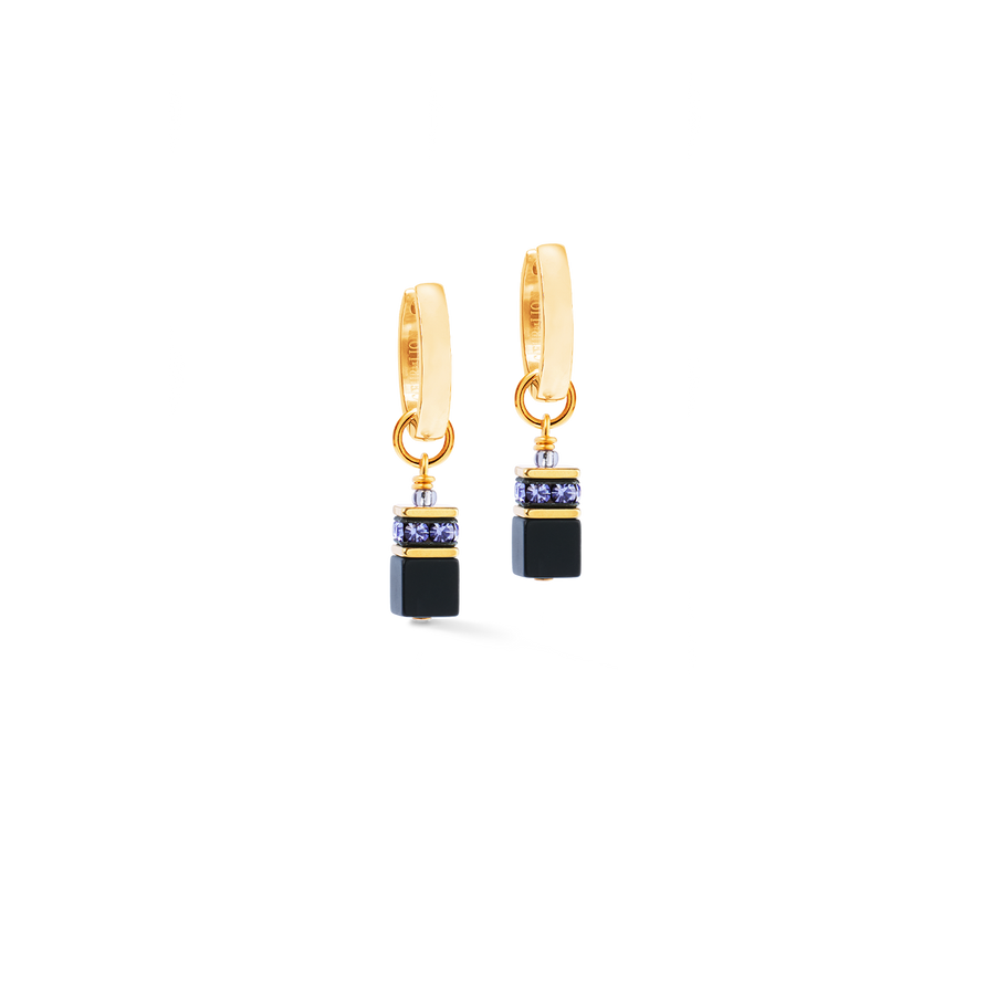 GeoCUBE® Precious Classic Hoop Blue Moon gold