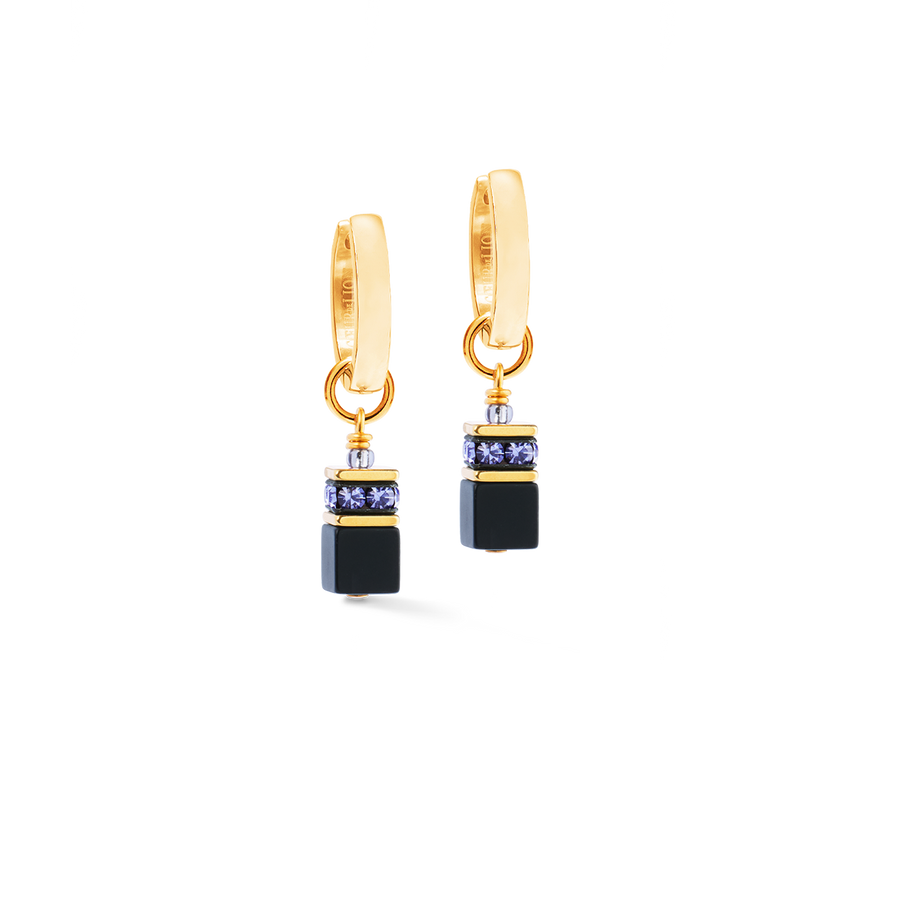 GeoCUBE® Precious Classic Hoop Blue Moon gold