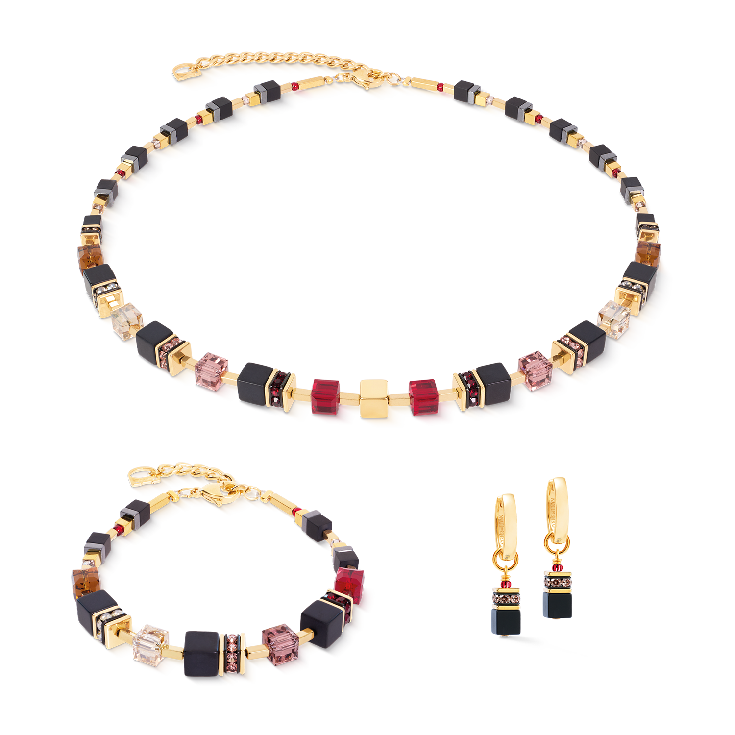 GeoCUBE® Precious Classic Bracelet Ruby Noir