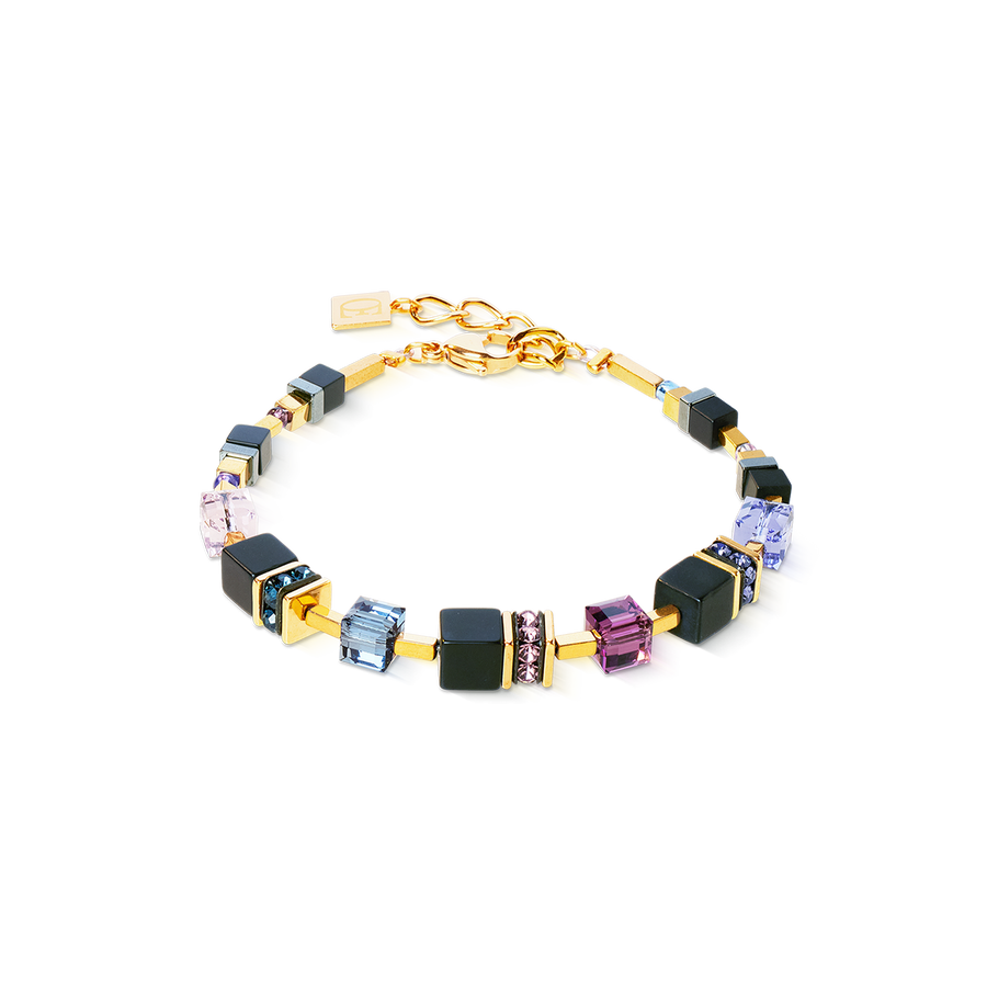 GeoCUBE® Precious Classic bracelet Blue Moon gold