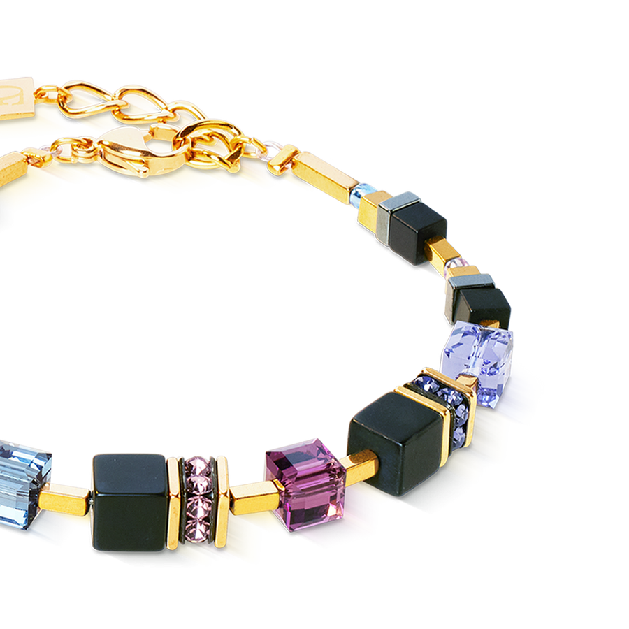 GeoCUBE® Precious Classic bracelet Blue Moon gold