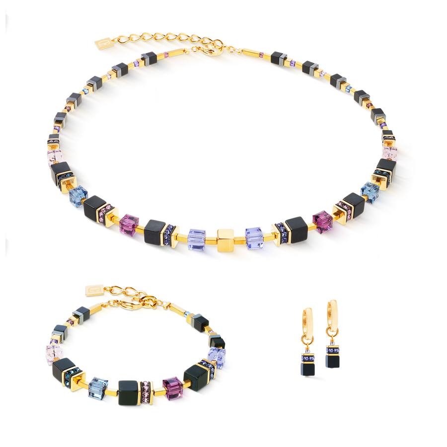 GeoCUBE® Precious Classic bracelet Blue Moon gold