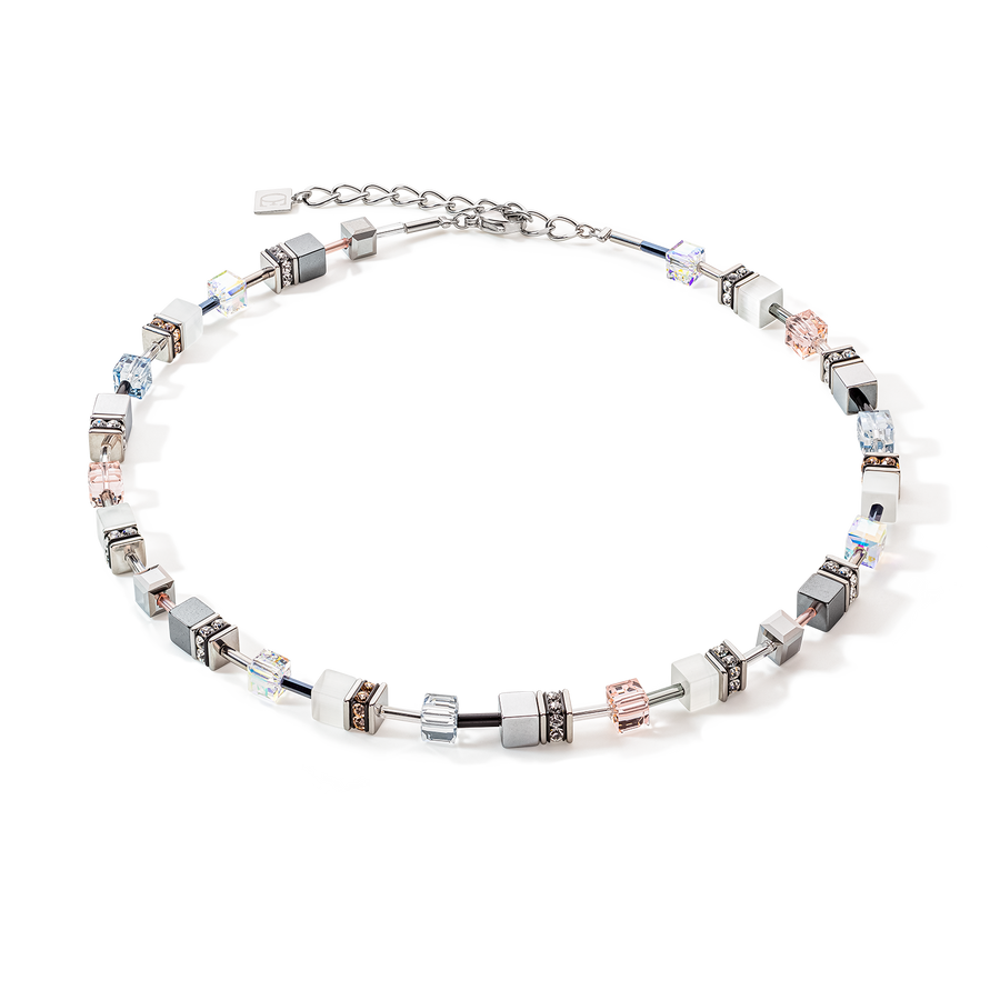 GeoCUBE® Iconic Monochrome necklace peach