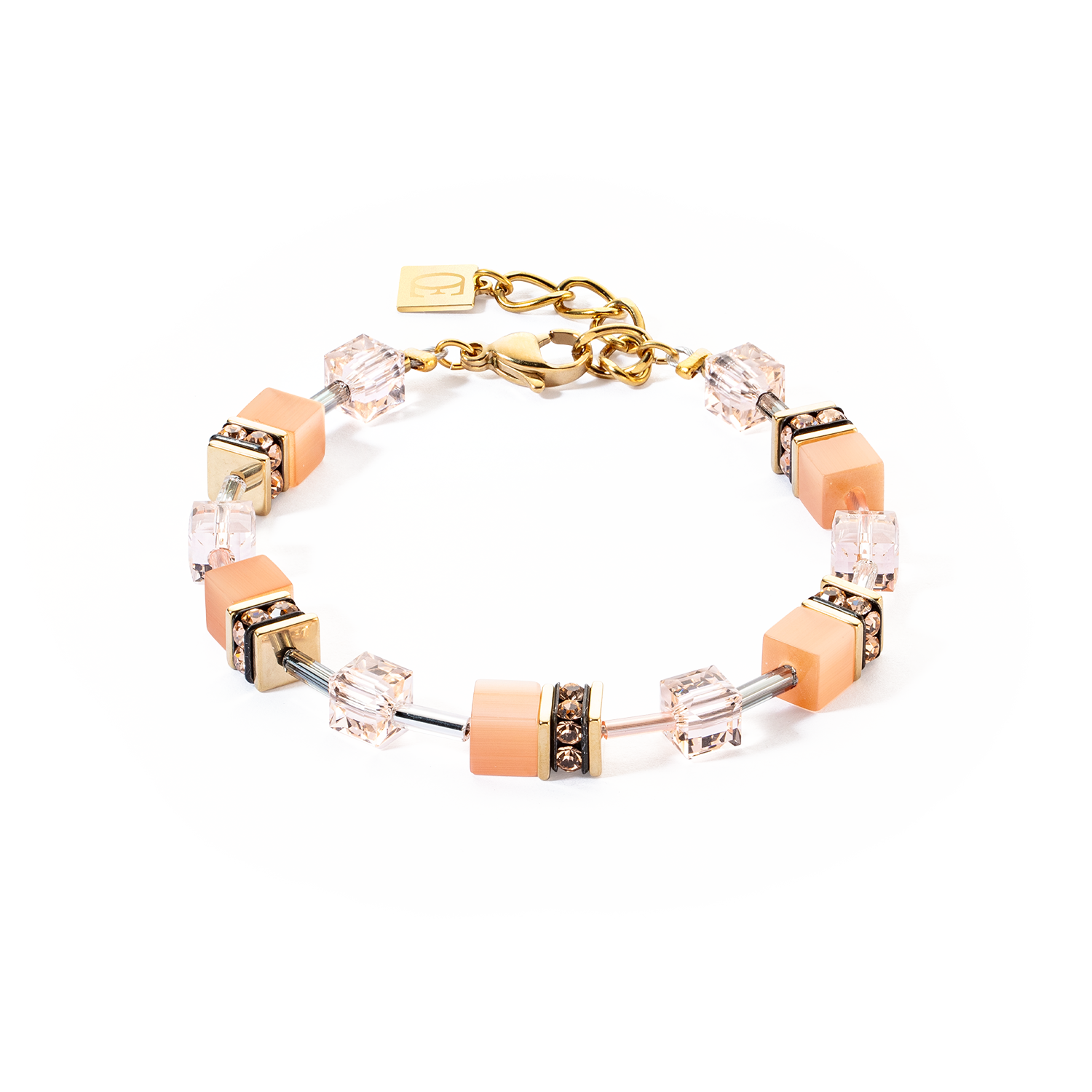 GeoCUBE® Iconic Mono Gold bracelet Apricot Crush