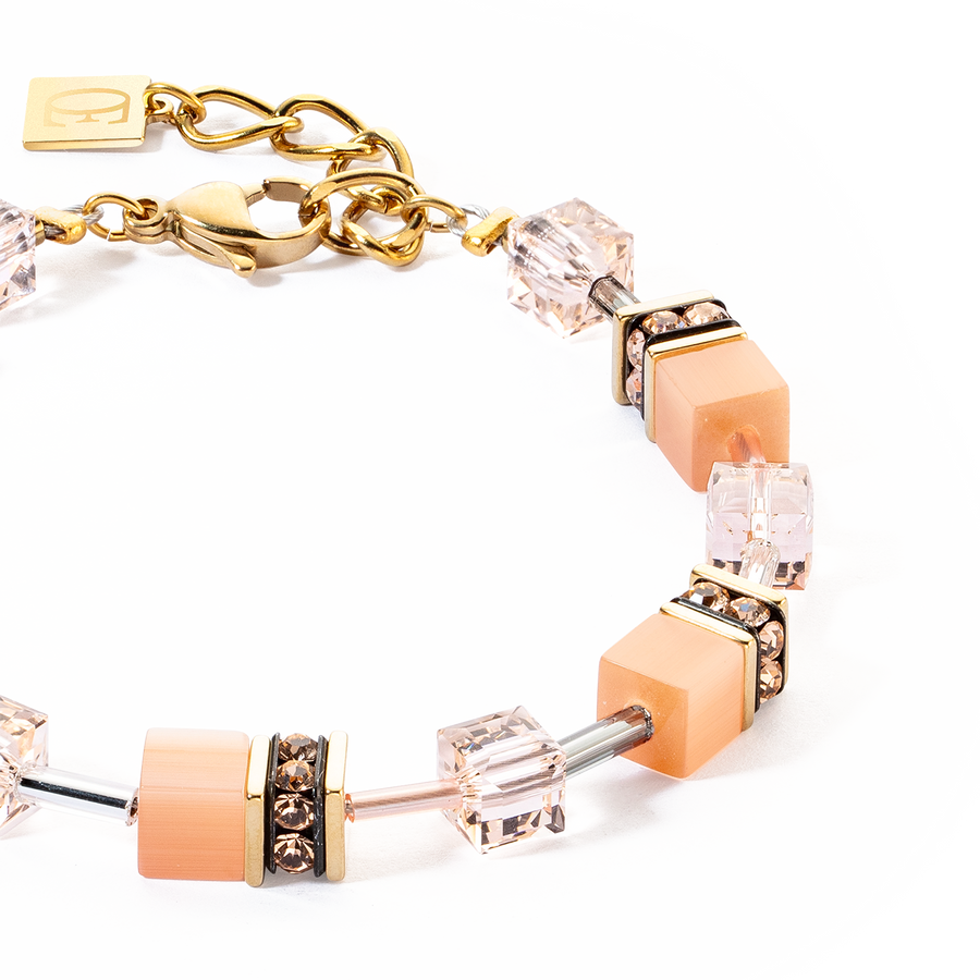 GeoCUBE® Iconic Mono Gold bracelet Apricot Crush