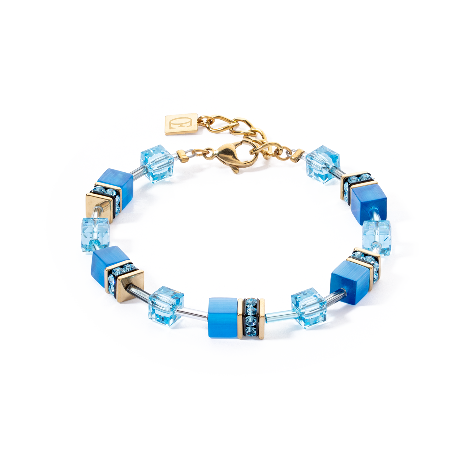 GeoCUBE® Iconic Mono Gold bracelet turquoise