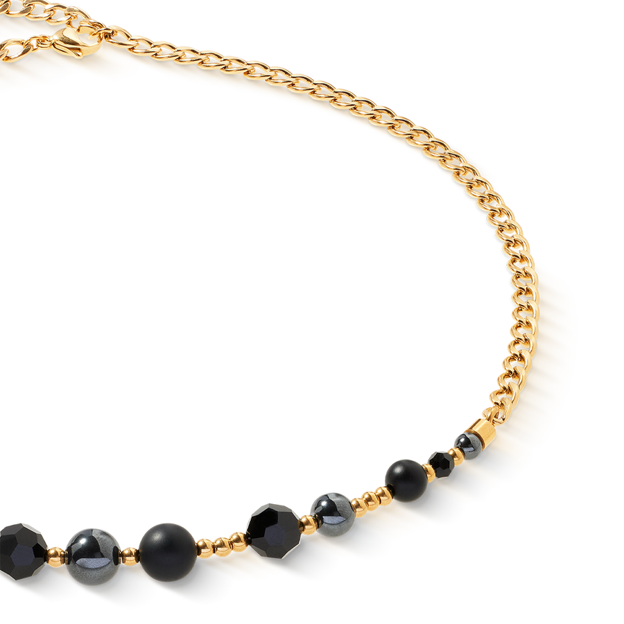Necklace Pure Spheres gold-black