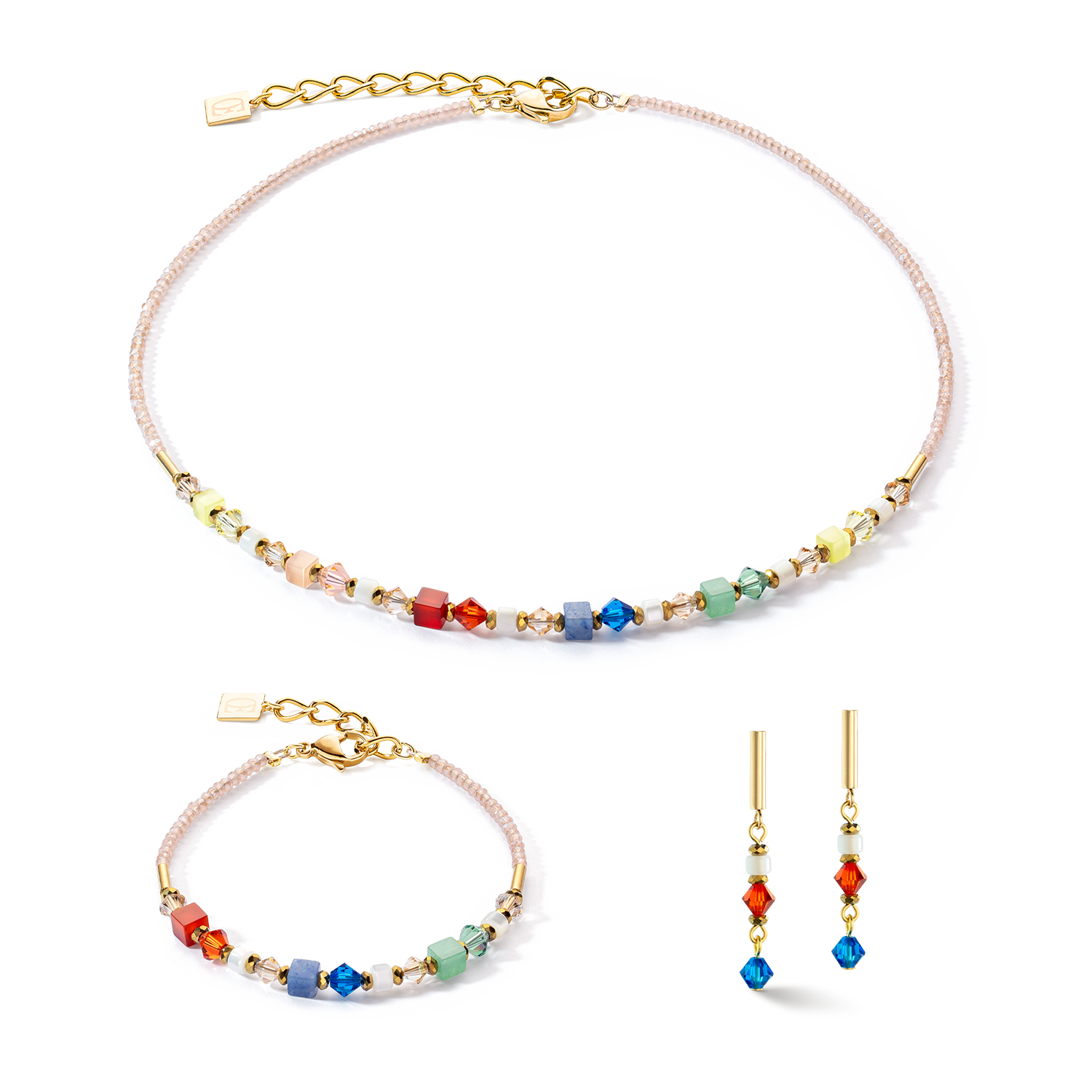 Princess Shape Mix earrings dopamine