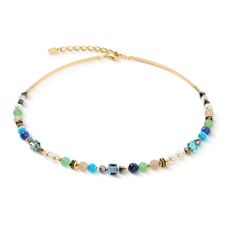 Necklace Precious Shape Mix green-turquoise