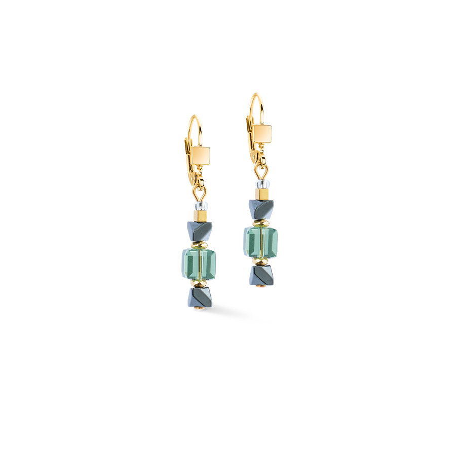 Earrings Precious Shape Mix green-turquoise