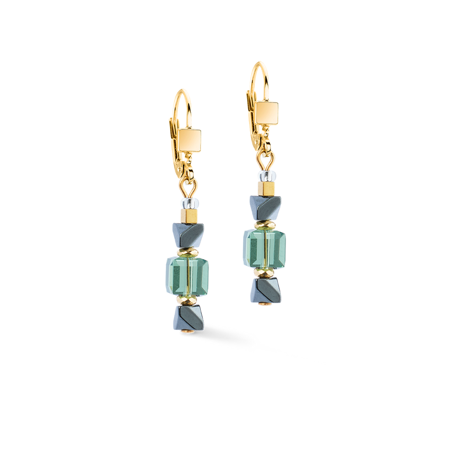 Earrings Precious Shape Mix green-turquoise