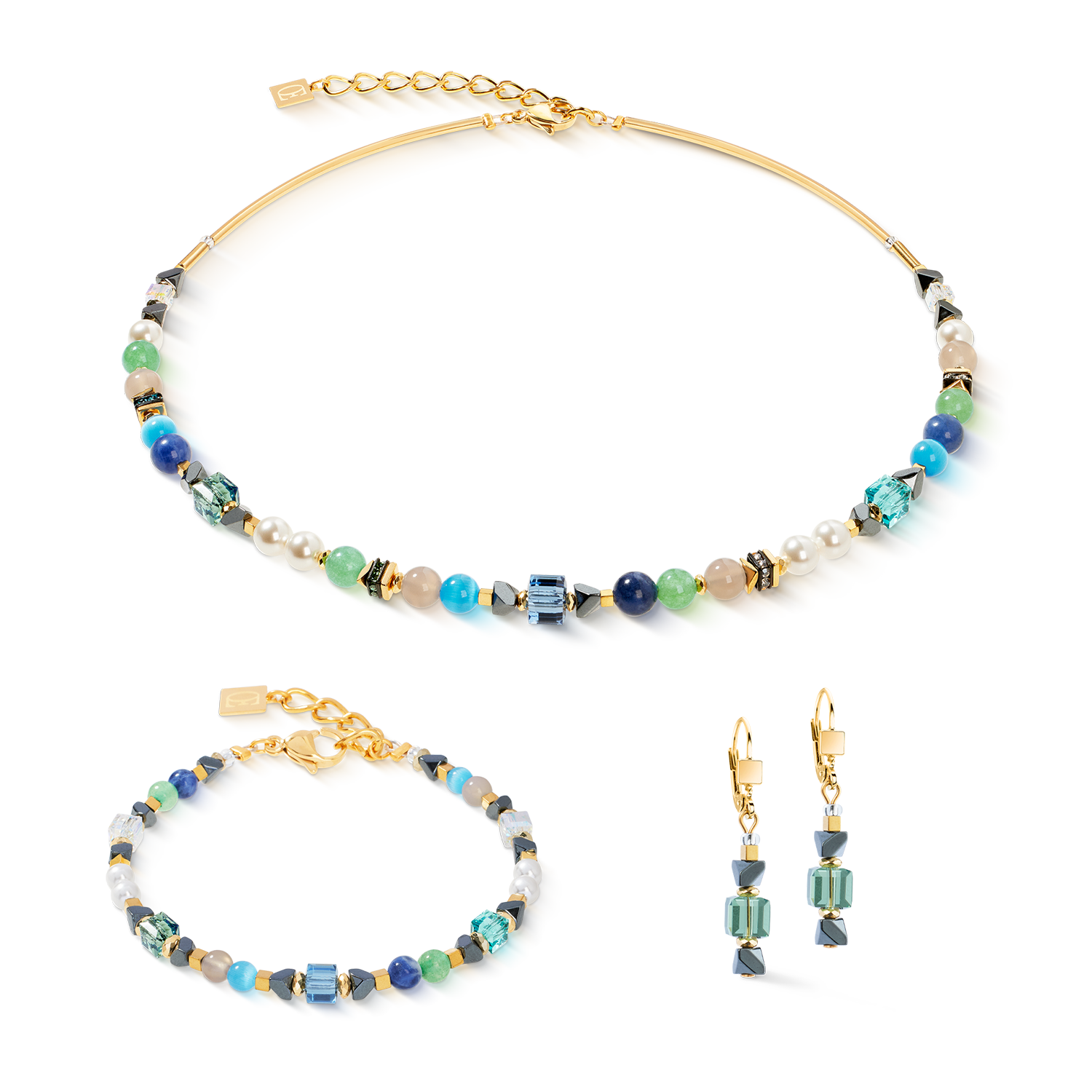 Bracelet Precious Shape Mix green-turquoise