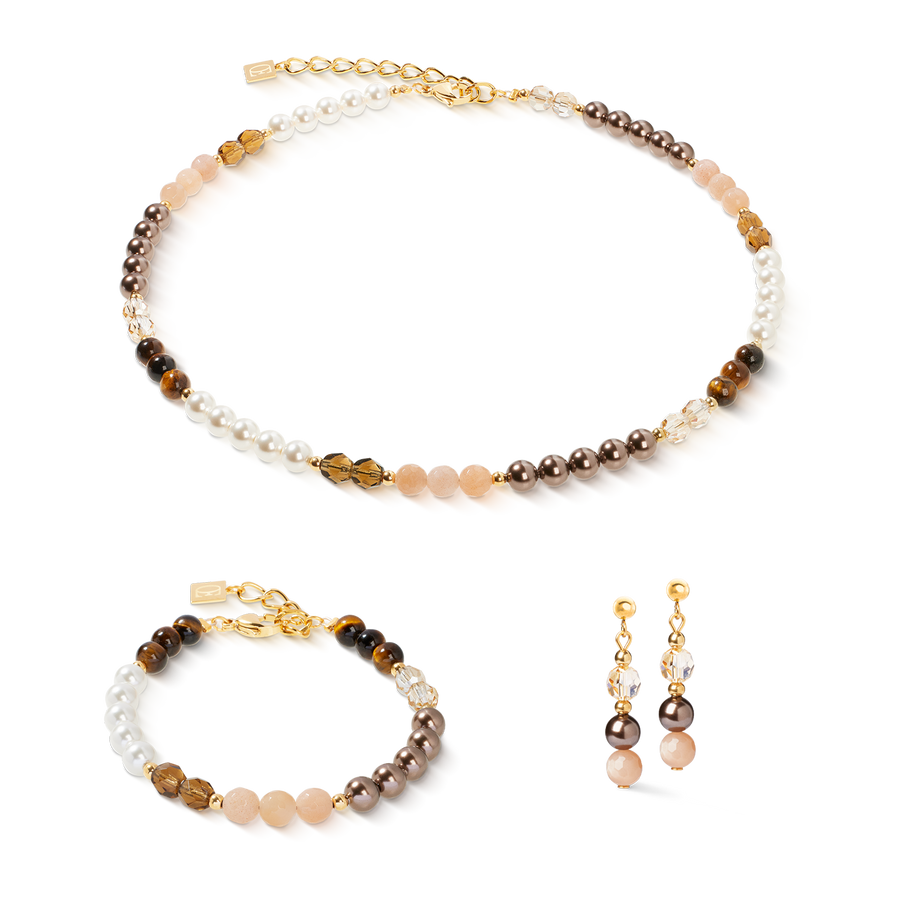 Earrings Precious Elysia gold-brown